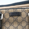 GG Supreme Briefcase Brown PVC coated canvasxLeather 201480 E010194739GGスプリーム ブリーフケース ベージュ×ブラック PVCコーティングキャンバスxレザー 201480 E010194739