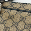 GG Supreme Briefcase Brown PVC coated canvasxLeather 201480 E010194739GGスプリーム ブリーフケース ベージュ×ブラック PVCコーティングキャンバスxレザー 201480 E010194739