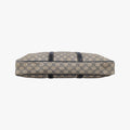 GG Supreme Briefcase Brown PVC coated canvasxLeather 201480 E010194739GGスプリーム ブリーフケース ベージュ×ブラック PVCコーティングキャンバスxレザー 201480 E010194739