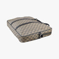 GG Supreme Briefcase Brown PVC coated canvasxLeather 201480 E010194739GGスプリーム ブリーフケース ベージュ×ブラック PVCコーティングキャンバスxレザー 201480 E010194739