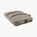 GG Supreme Briefcase Brown PVC coated canvasxLeather 201480 E010194739GGスプリーム ブリーフケース ベージュ×ブラック PVCコーティングキャンバスxレザー 201480 E010194739