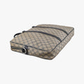 GG Supreme Briefcase Brown PVC coated canvasxLeather 201480 E010194739GGスプリーム ブリーフケース ベージュ×ブラック PVCコーティングキャンバスxレザー 201480 E010194739