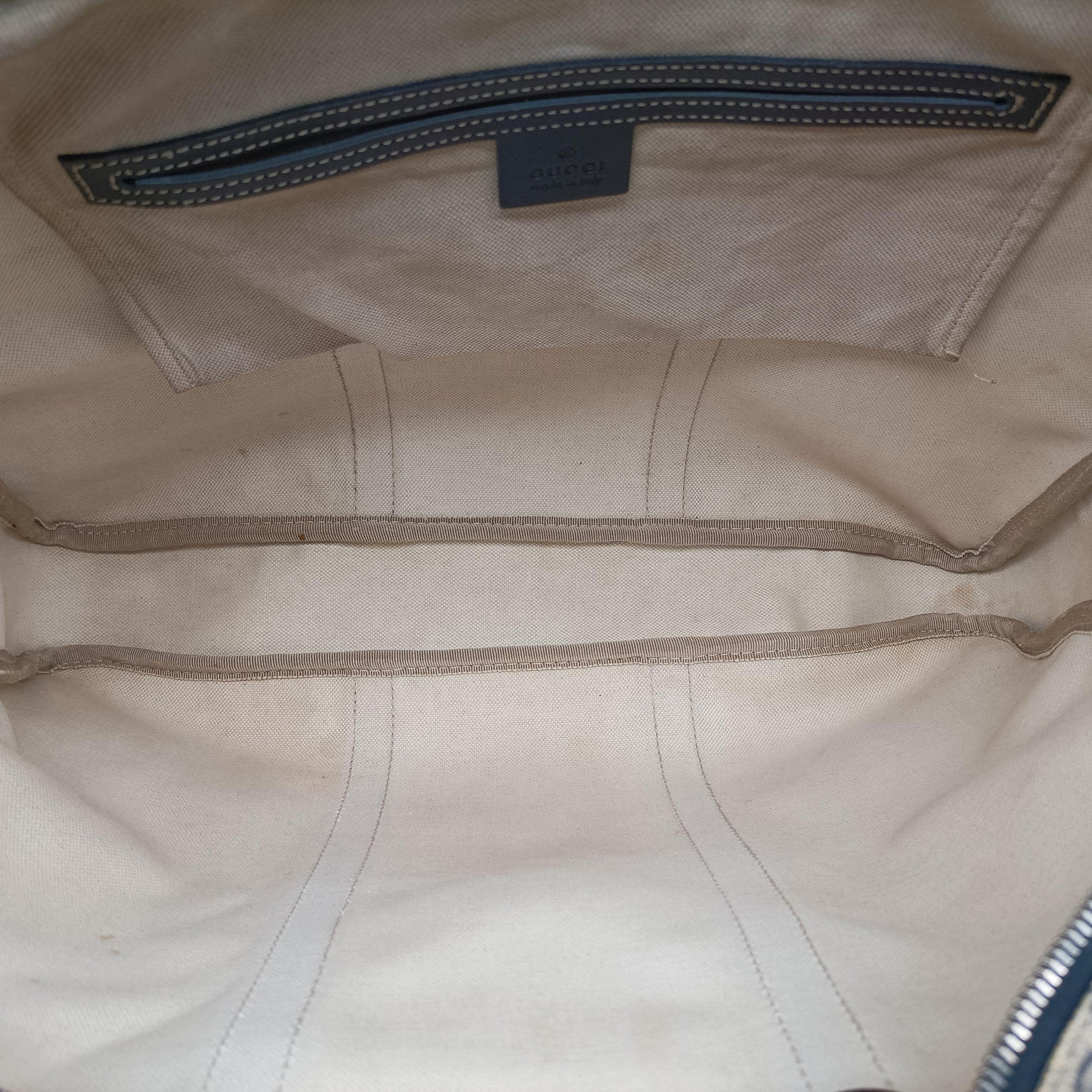 GG Supreme Briefcase Brown PVC coated canvasxLeather 201480 E010194739GGスプリーム ブリーフケース ベージュ×ブラック PVCコーティングキャンバスxレザー 201480 E010194739