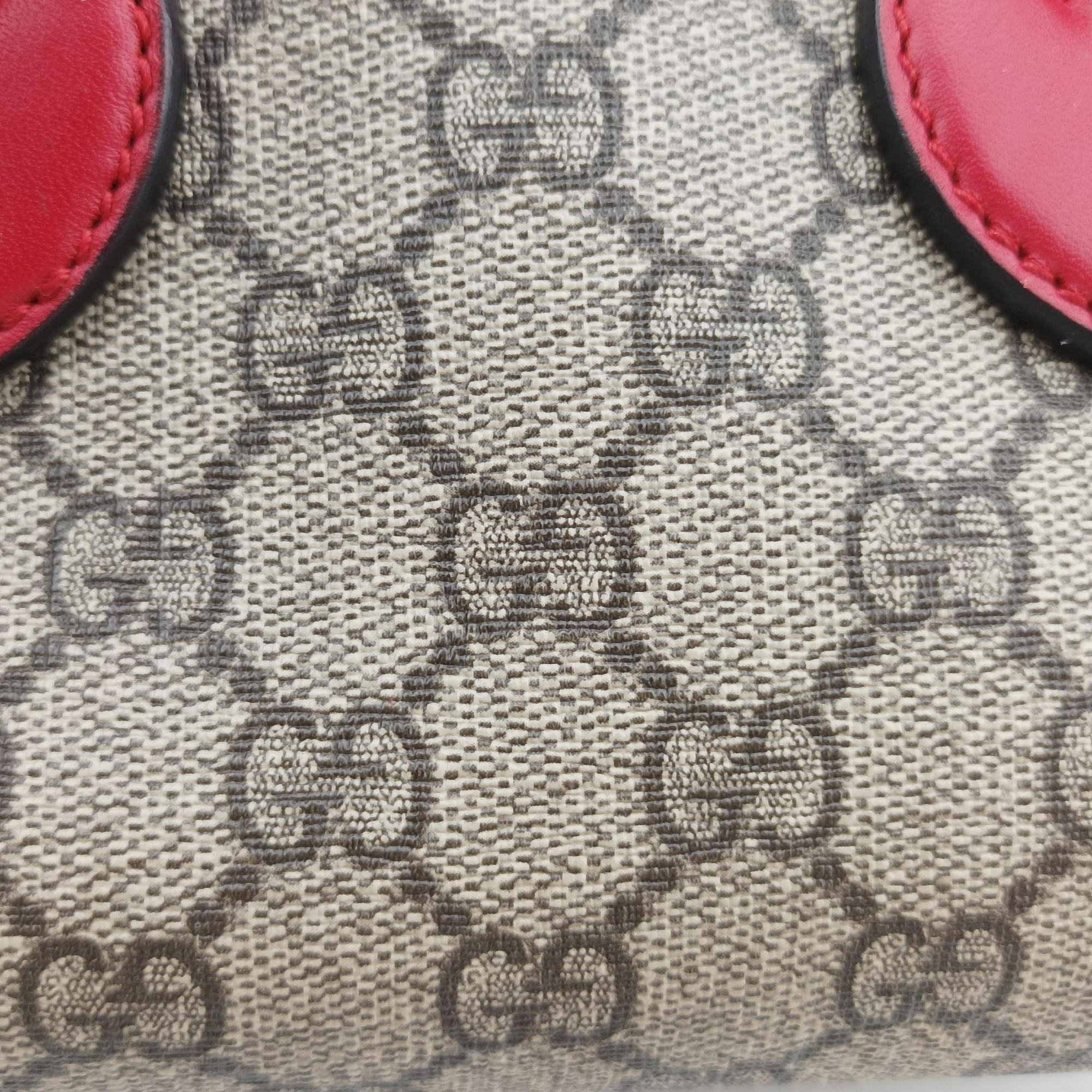 GG SUPREME Beige x Red x Pink PVC coated canvas×leather 432123 B019791425GGスプリーム ベージュ×レッド×ピンク PVCコーティングキャンバス×レザー 432123 B019791425