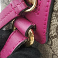 GG SUPREME Beige x Red x Pink PVC coated canvas×leather 432123 B019791425GGスプリーム ベージュ×レッド×ピンク PVCコーティングキャンバス×レザー 432123 B019791425