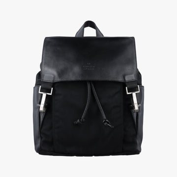 Logo motif Black nylon×leather 003.02 ロゴモチーフ ブラック ナイロン×レザー 003.02 
