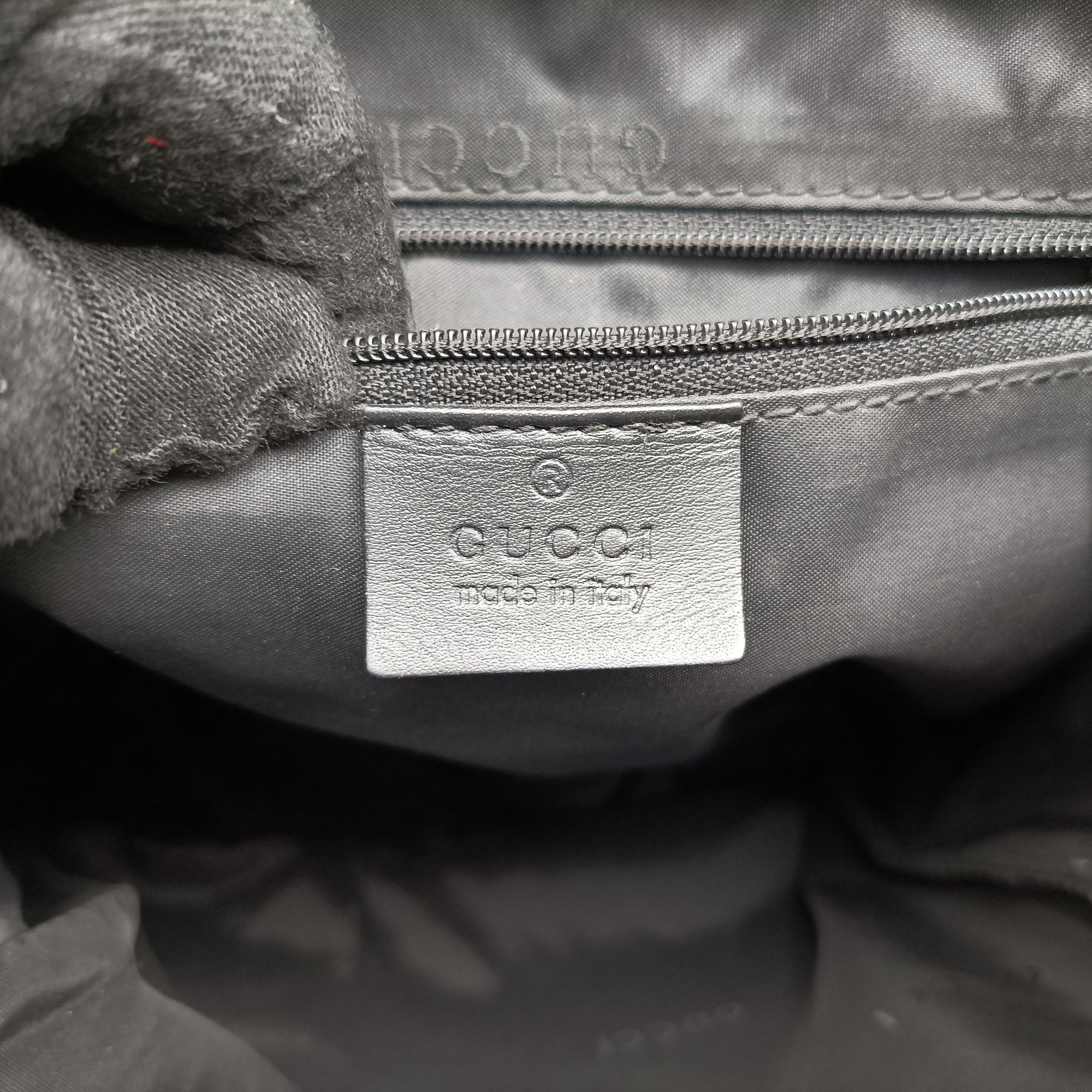 Logo motif Black nylon×leather 003.02 ロゴモチーフ ブラック ナイロン×レザー 003.02 