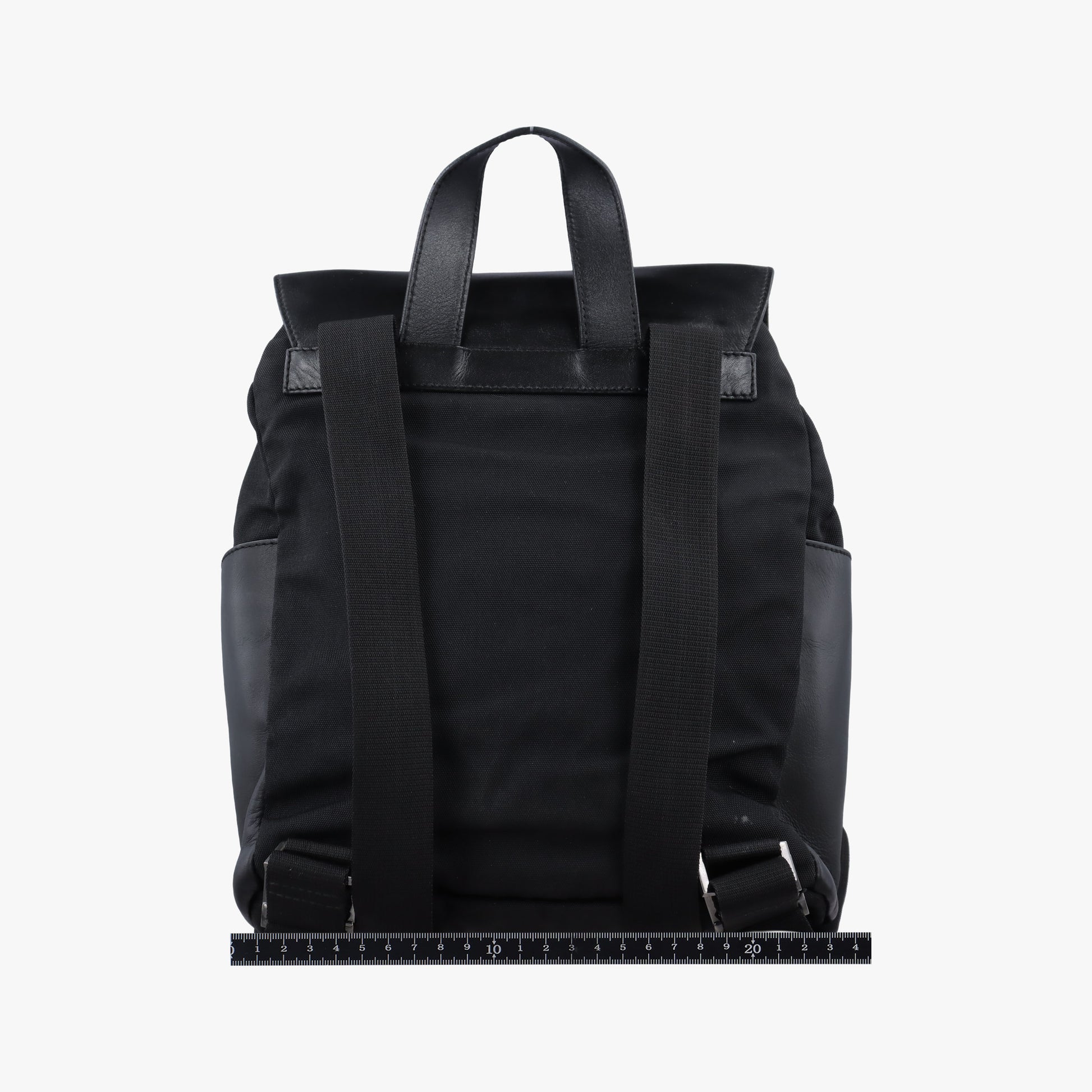 Logo motif Black nylon×leather 003.02 ロゴモチーフ ブラック ナイロン×レザー 003.02 