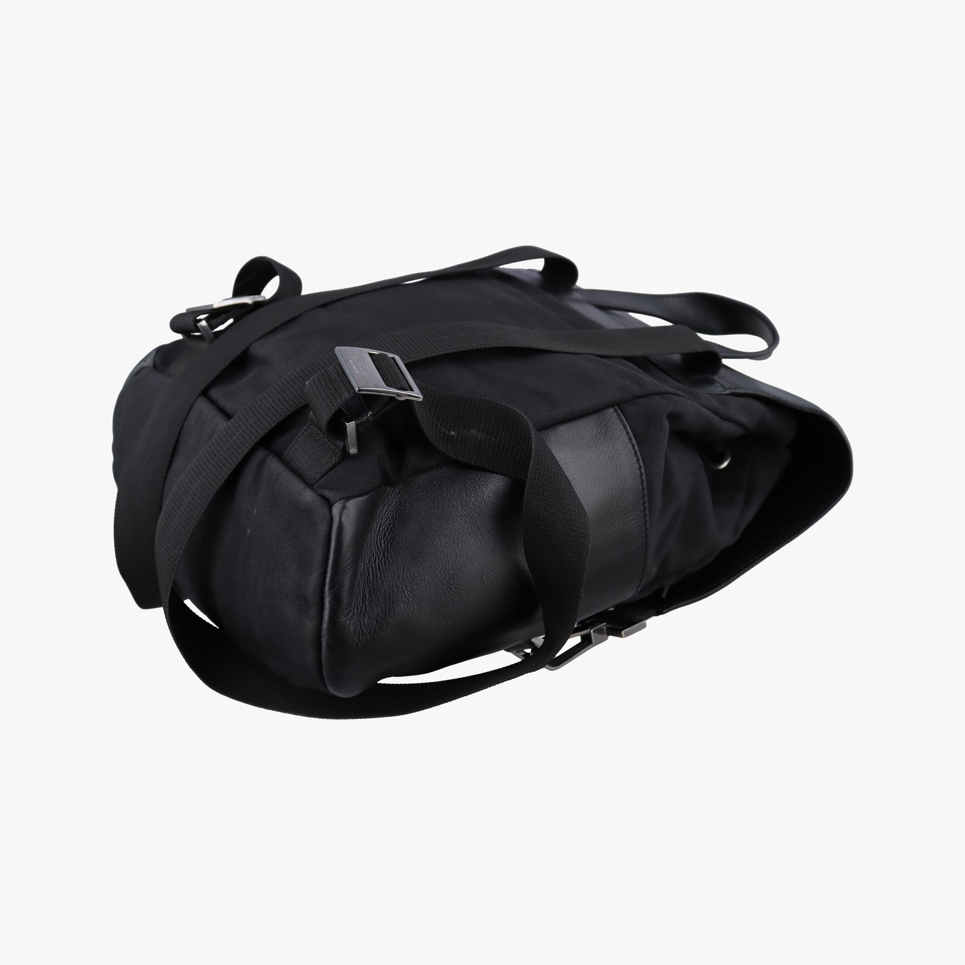 Logo motif Black nylon×leather 003.02 ロゴモチーフ ブラック ナイロン×レザー 003.02 