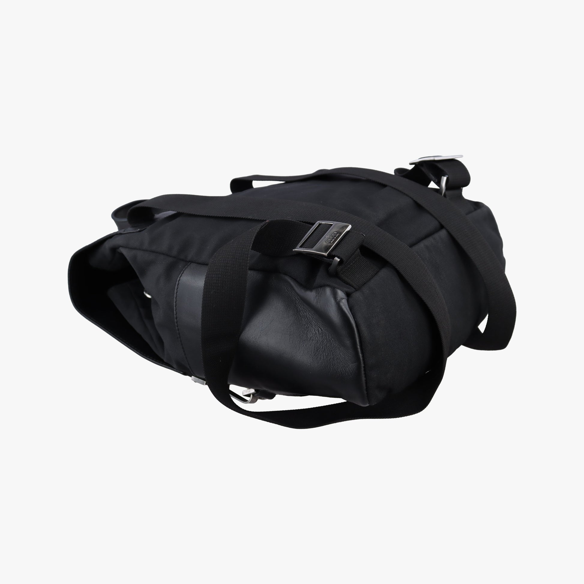 Logo motif Black nylon×leather 003.02 ロゴモチーフ ブラック ナイロン×レザー 003.02 
