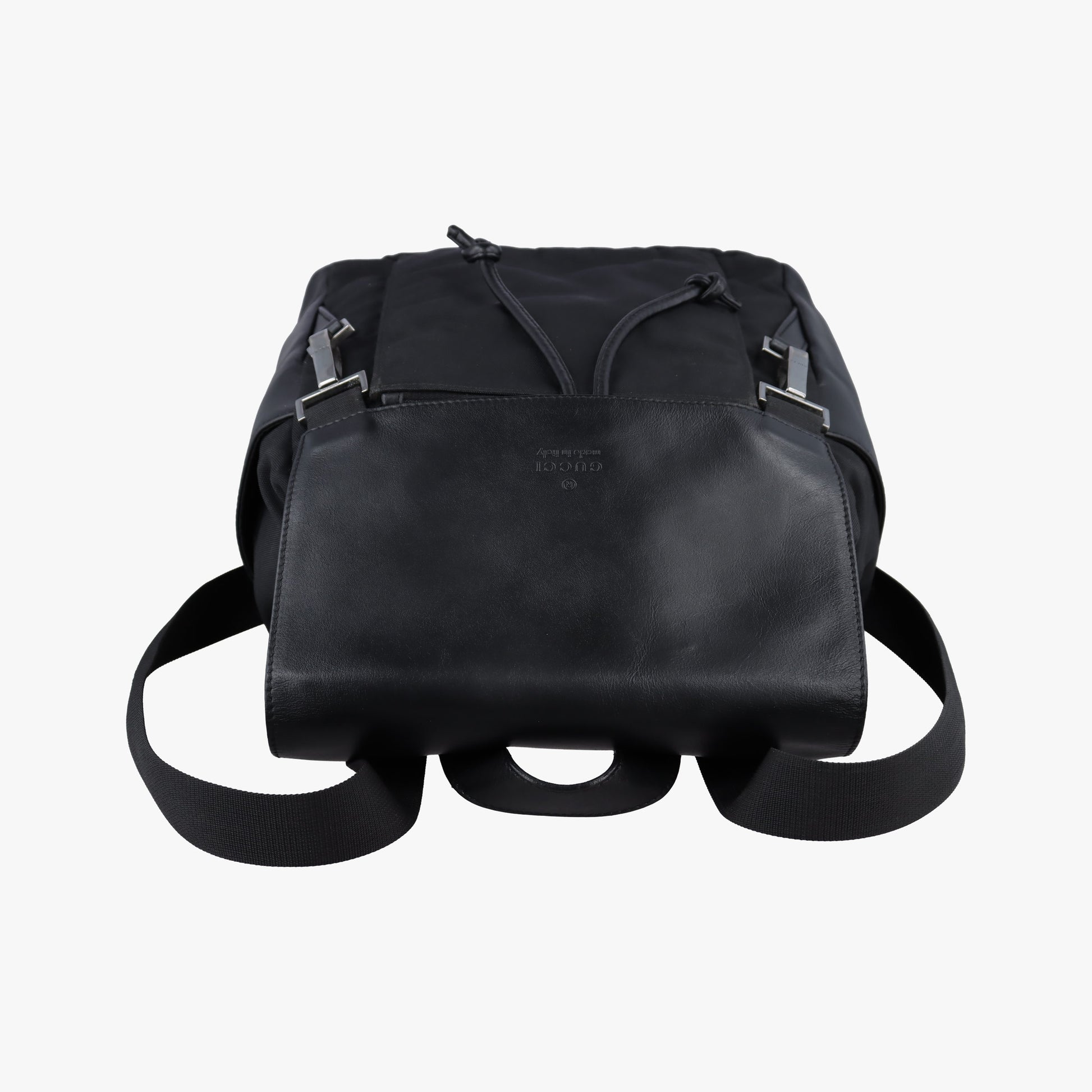 Logo motif Black nylon×leather 003.02 ロゴモチーフ ブラック ナイロン×レザー 003.02 