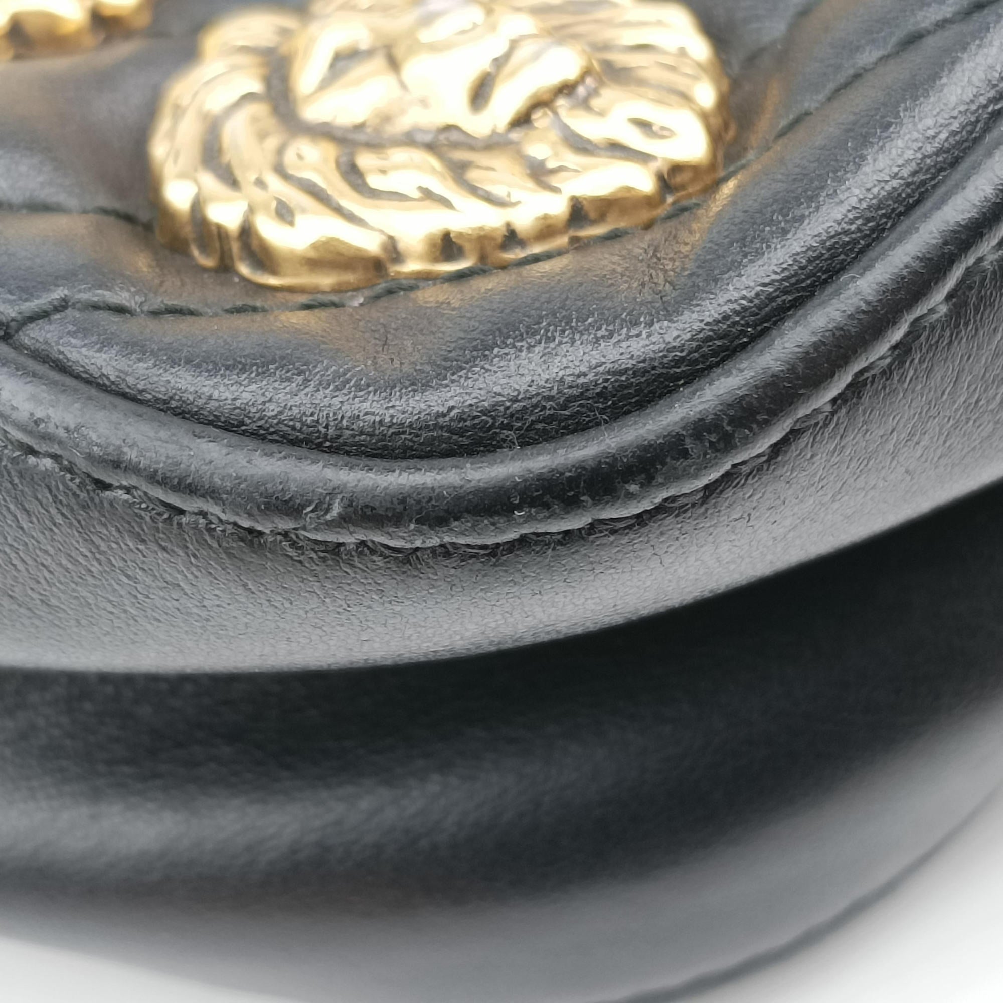 GG Marmont Animalier Black Leather 447632 D022503777GG マーモント アニマリエ ブラック レザー 447632 D022503777