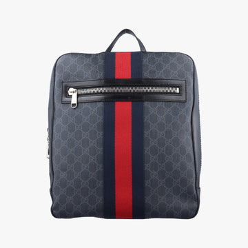 GG Supreme Black PVC coated canvas x Leather 478324 E022330433GGスプリーム ブラック PVCコーティングキャンバス x レザー 478324 E022330433