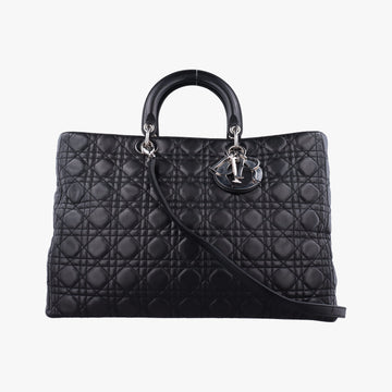 Lady Dior Black lambskin 16-MA-0049レディディオール ブラック ラムスキン 16-MA-0049