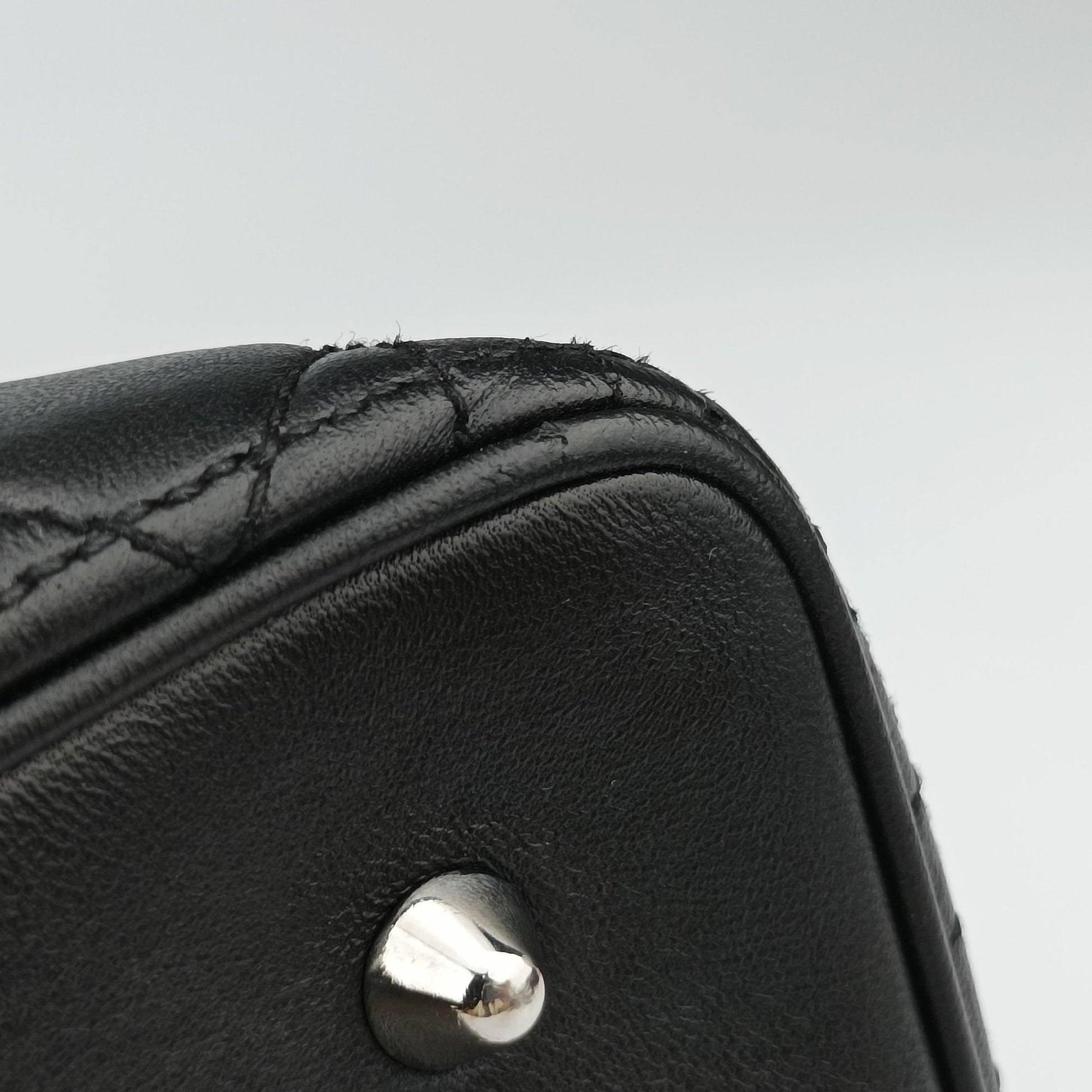 Lady Dior Black lambskin 16-MA-0049レディディオール ブラック ラムスキン 16-MA-0049