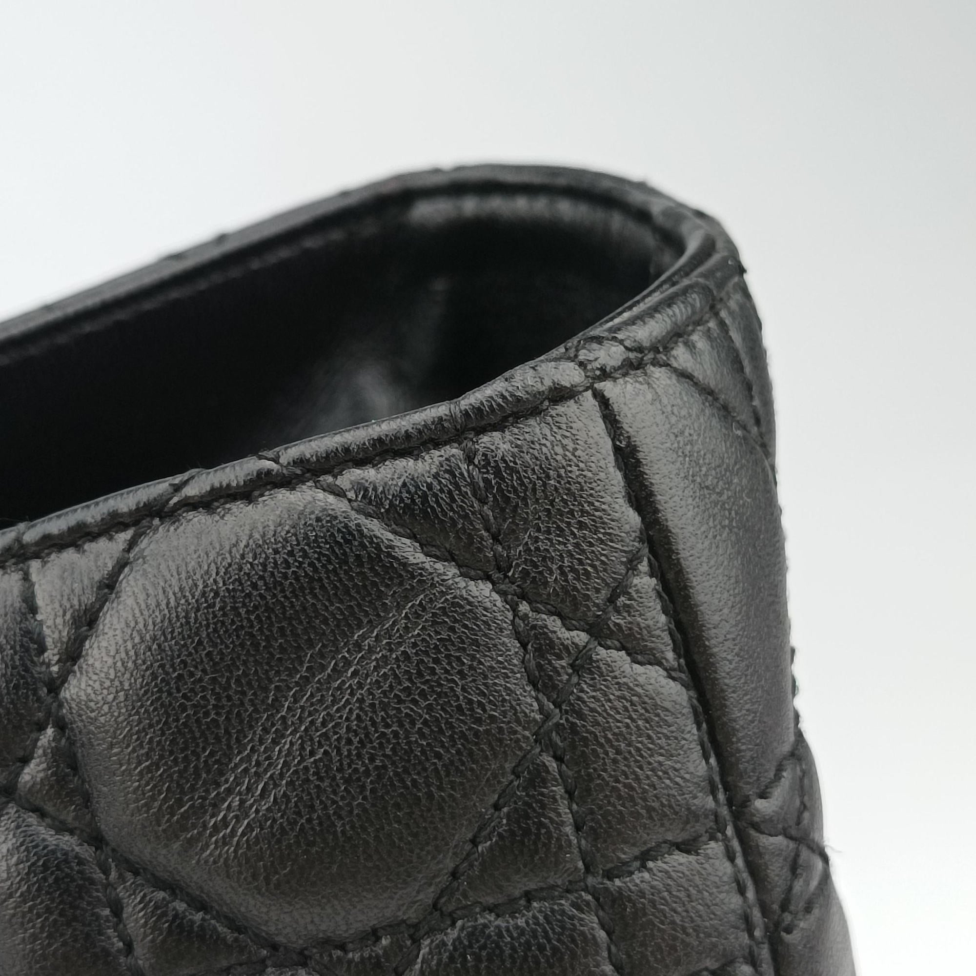 Lady Dior Black lambskin 16-MA-0049レディディオール ブラック ラムスキン 16-MA-0049