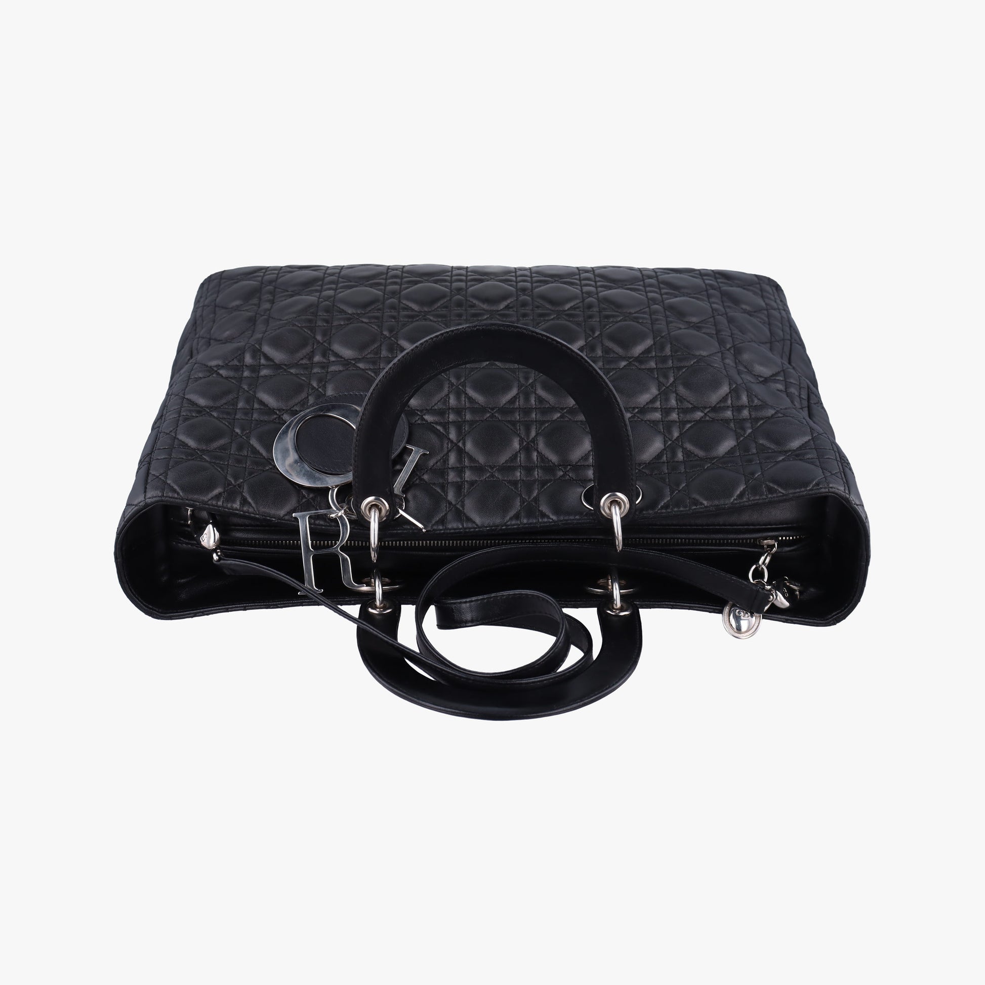 Lady Dior Black lambskin 16-MA-0049レディディオール ブラック ラムスキン 16-MA-0049