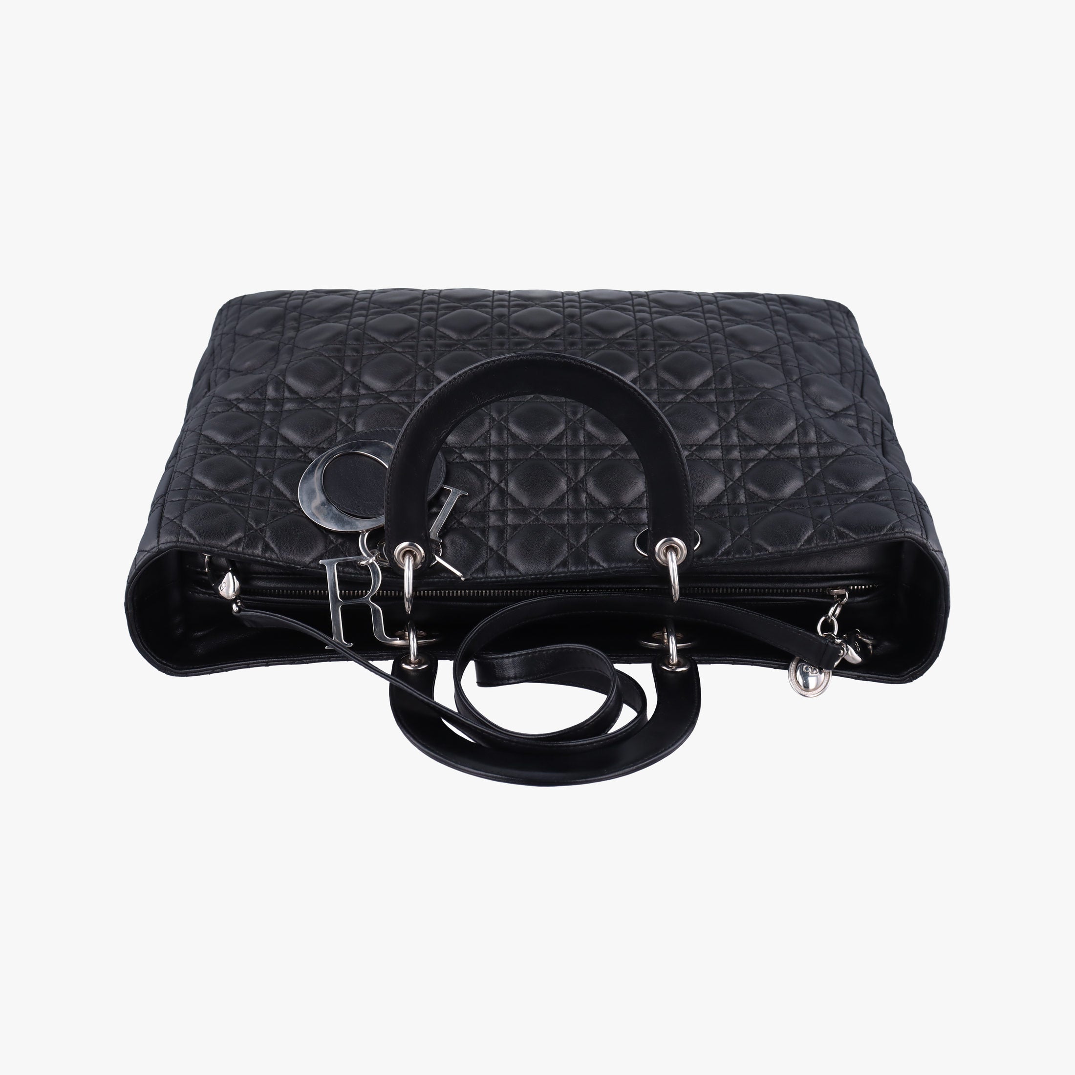 Lady Dior Black lambskin 16-MA-0049レディディオール ブラック ラムスキン 16-MA-0049