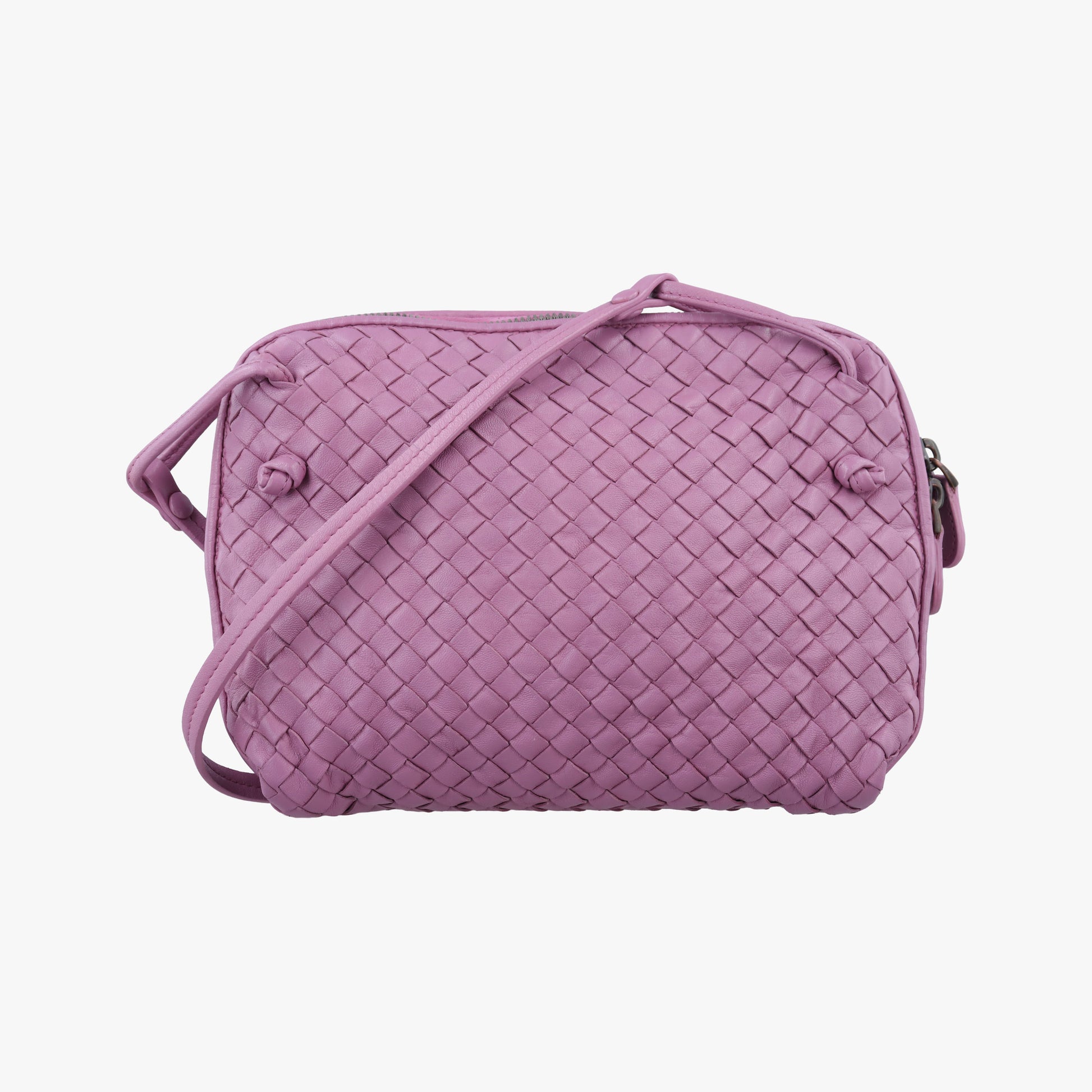 NODINI Intrecciato Purple lambskin B07187348Wノディーニ イントレチャート パープル ラムスキン B07187348W