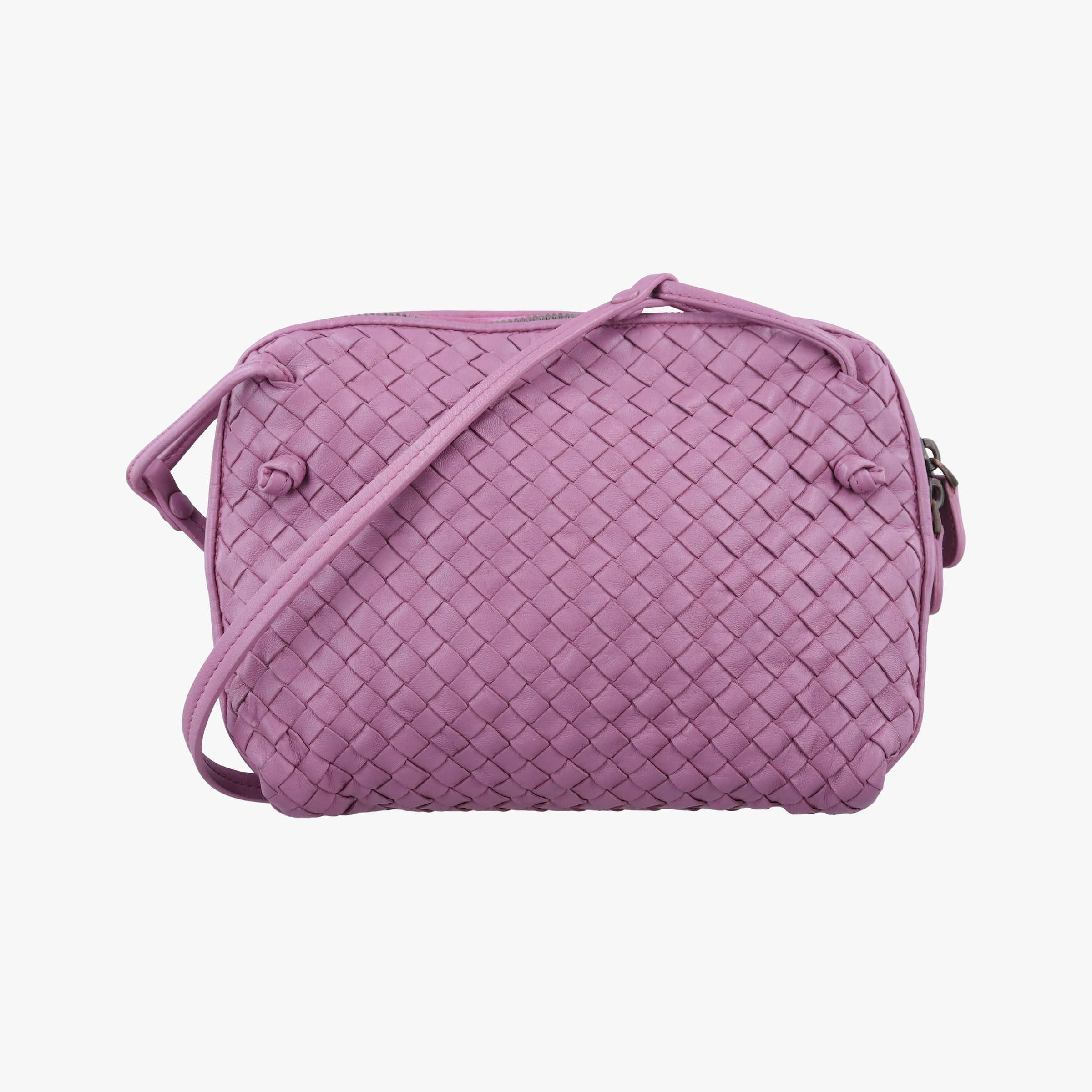 NODINI Intrecciato Purple lambskin B07187348Wノディーニ イントレチャート パープル ラムスキン B07187348W