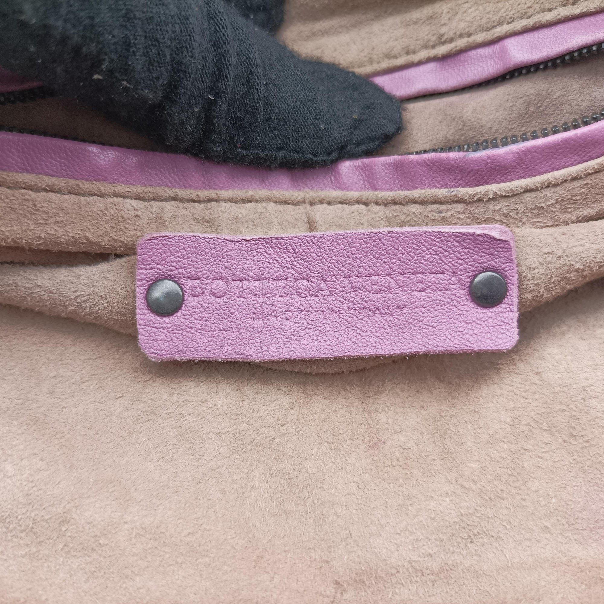 NODINI Intrecciato Purple lambskin B07187348Wノディーニ イントレチャート パープル ラムスキン B07187348W