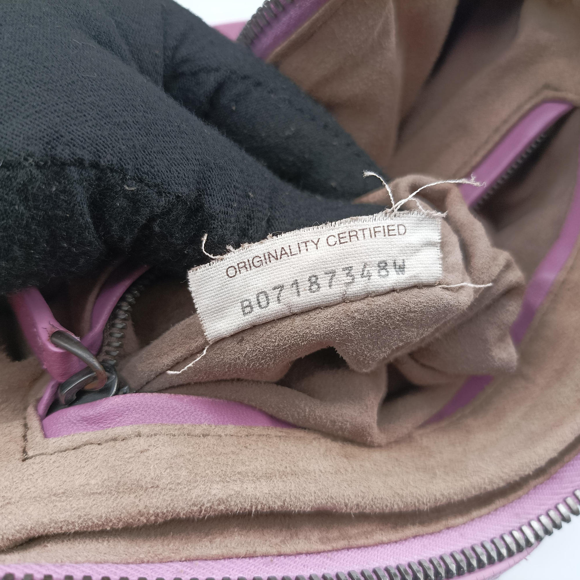 NODINI Intrecciato Purple lambskin B07187348Wノディーニ イントレチャート パープル ラムスキン B07187348W
