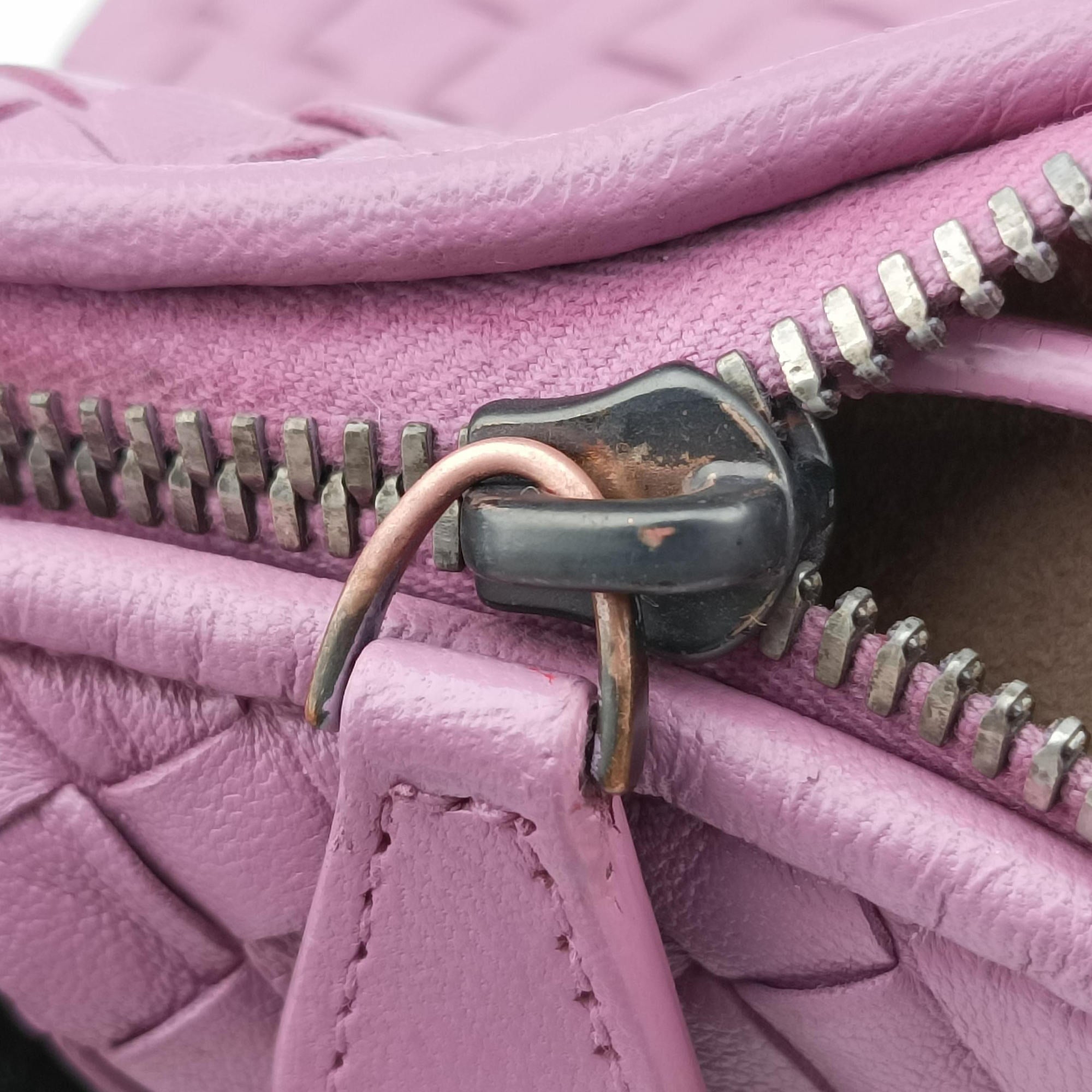 NODINI Intrecciato Purple lambskin B07187348Wノディーニ イントレチャート パープル ラムスキン B07187348W