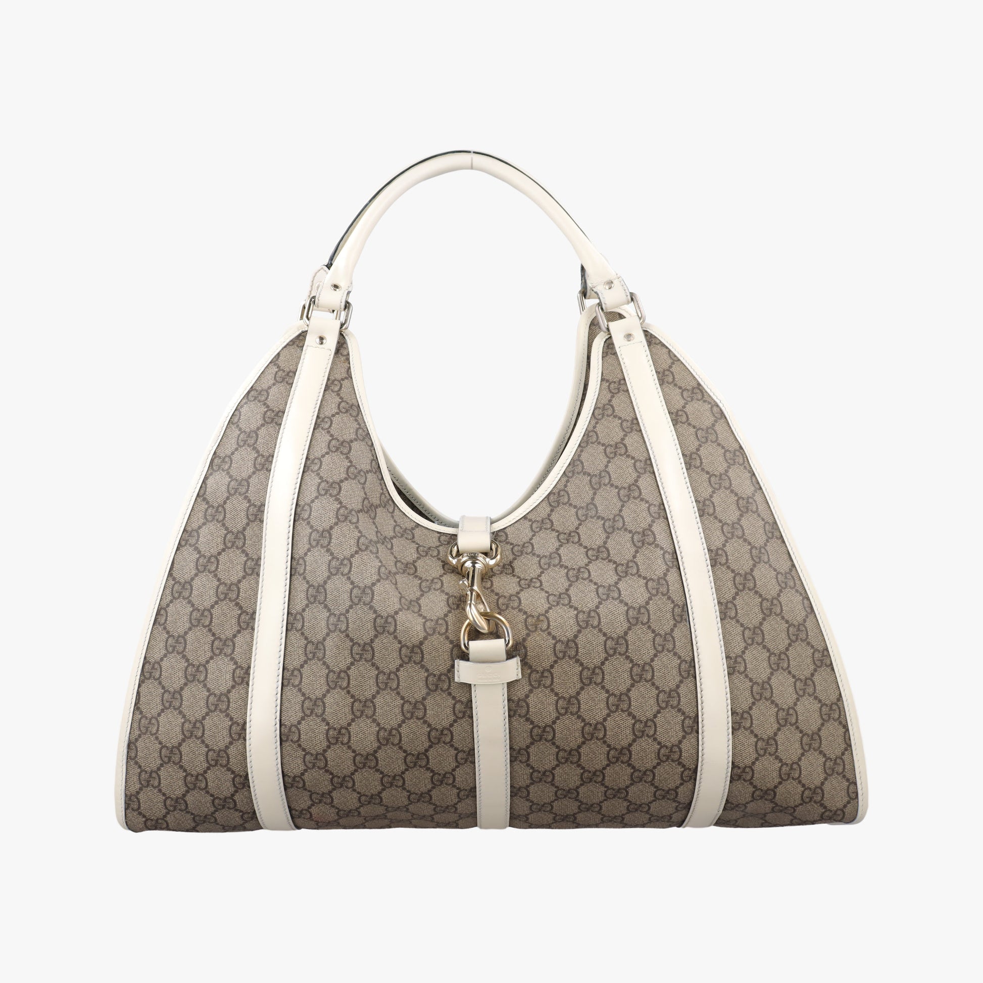 Jackie Brown×White Leather×PVC coated canvas 203493 D4507439ジャッキー ブラウン×ホワイト レザー×PVCコーティングキャンバス 203493 D4507439
