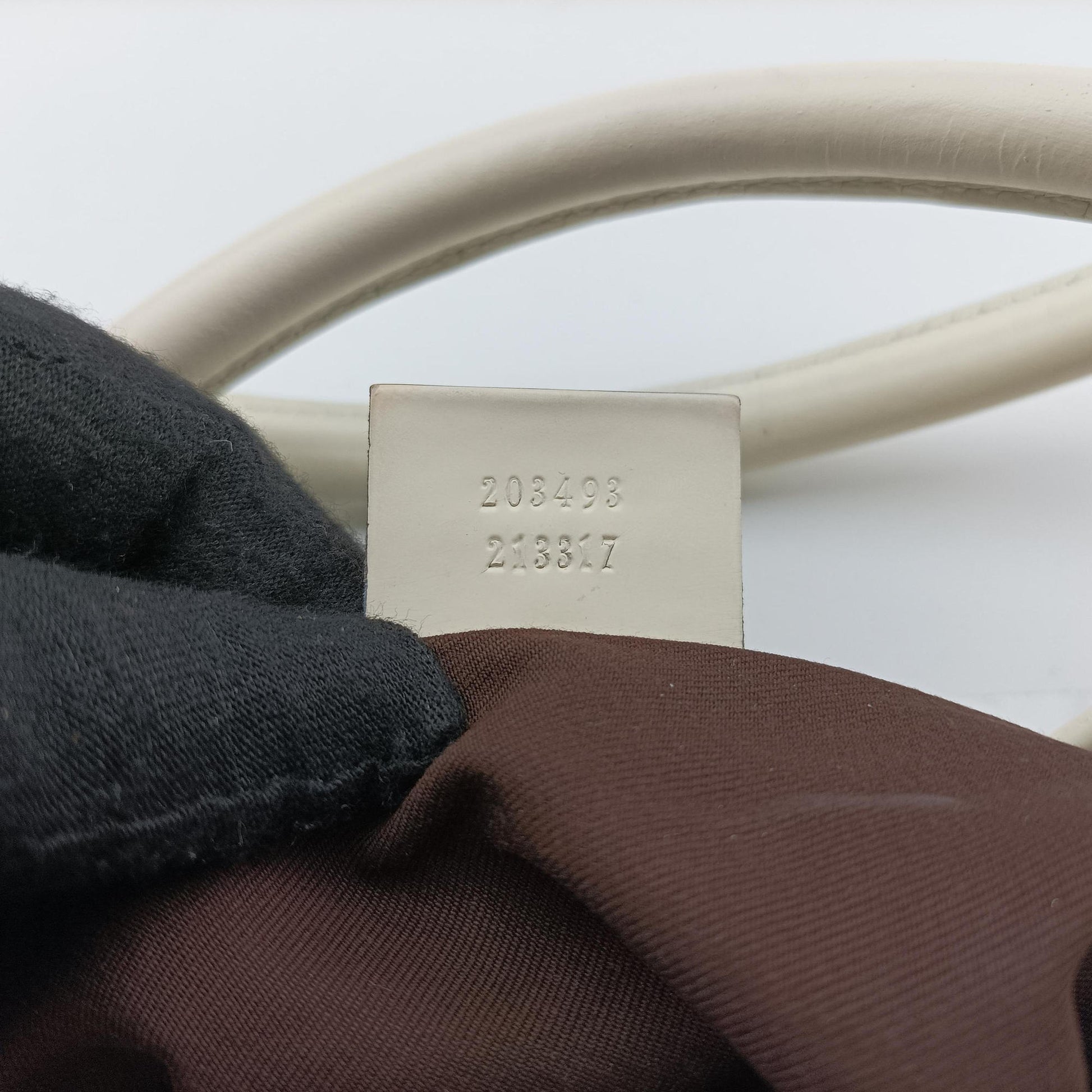 Jackie Brown×White Leather×PVC coated canvas 203493 D4507439ジャッキー ブラウン×ホワイト レザー×PVCコーティングキャンバス 203493 D4507439