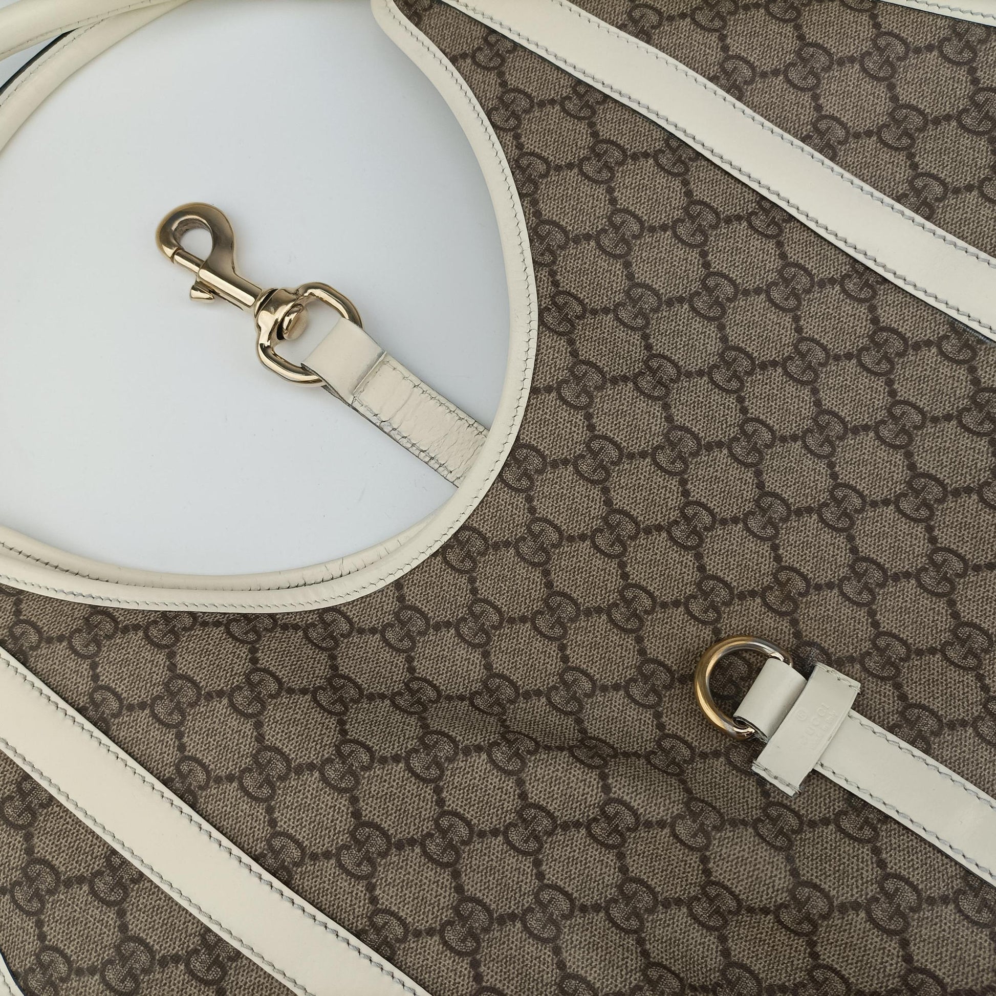 Jackie Brown×White Leather×PVC coated canvas 203493 D4507439ジャッキー ブラウン×ホワイト レザー×PVCコーティングキャンバス 203493 D4507439