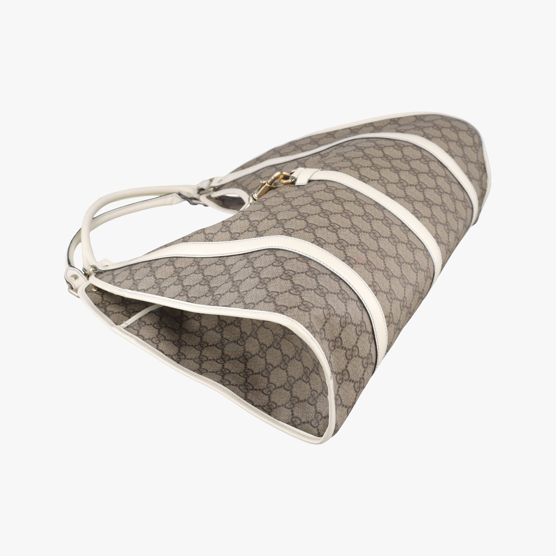 Jackie Brown×White Leather×PVC coated canvas 203493 D4507439ジャッキー ブラウン×ホワイト レザー×PVCコーティングキャンバス 203493 D4507439