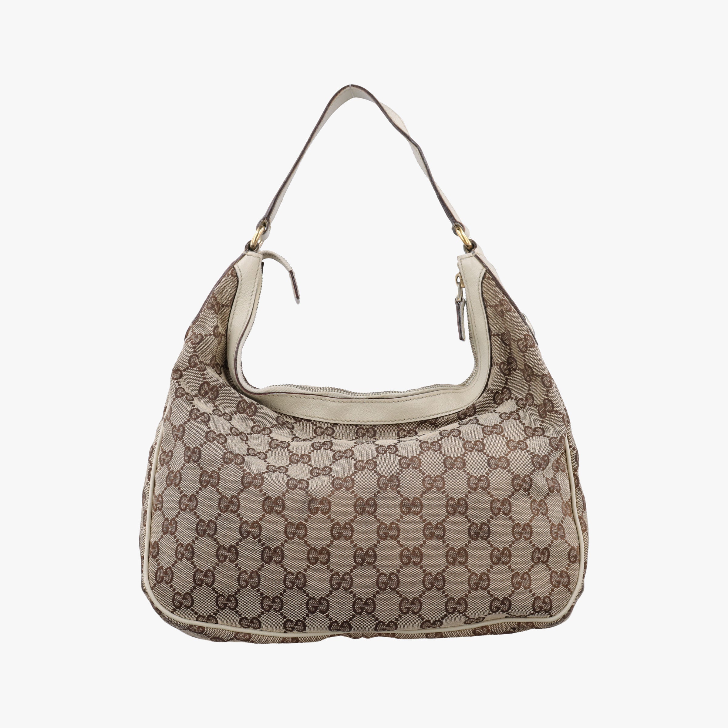 Charmy Hobo beige×White Canvas×Leather 153010 チャーミーホーボー ベージュ×ホワイト キャンバス×レザー 153010 
