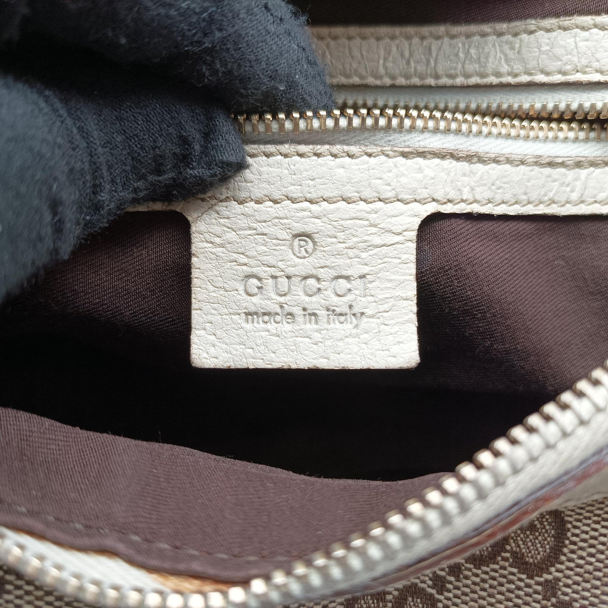 Charmy Hobo beige×White Canvas×Leather 153010 チャーミーホーボー ベージュ×ホワイト キャンバス×レザー 153010 