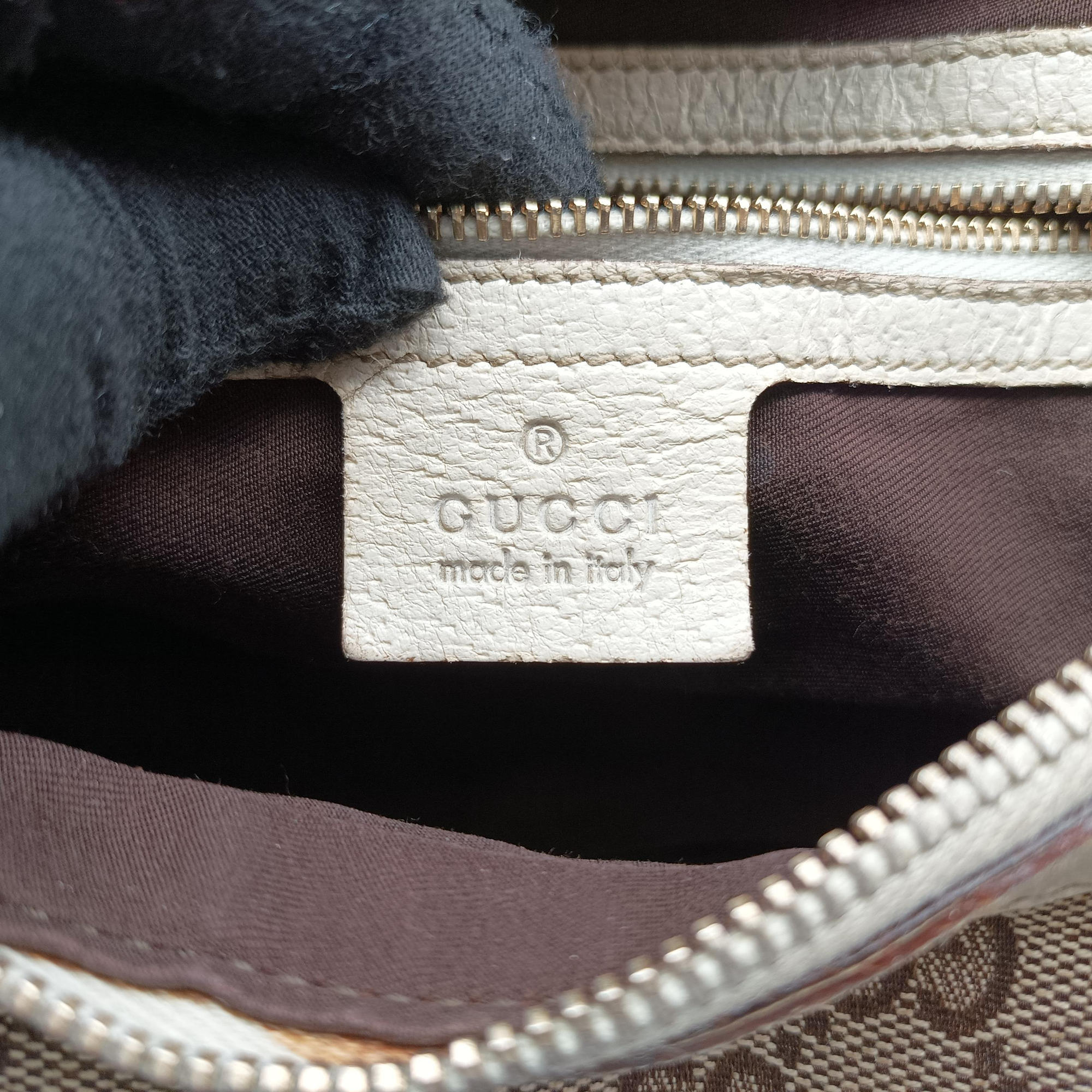 Charmy Hobo beige×White Canvas×Leather 153010 チャーミーホーボー ベージュ×ホワイト キャンバス×レザー 153010 