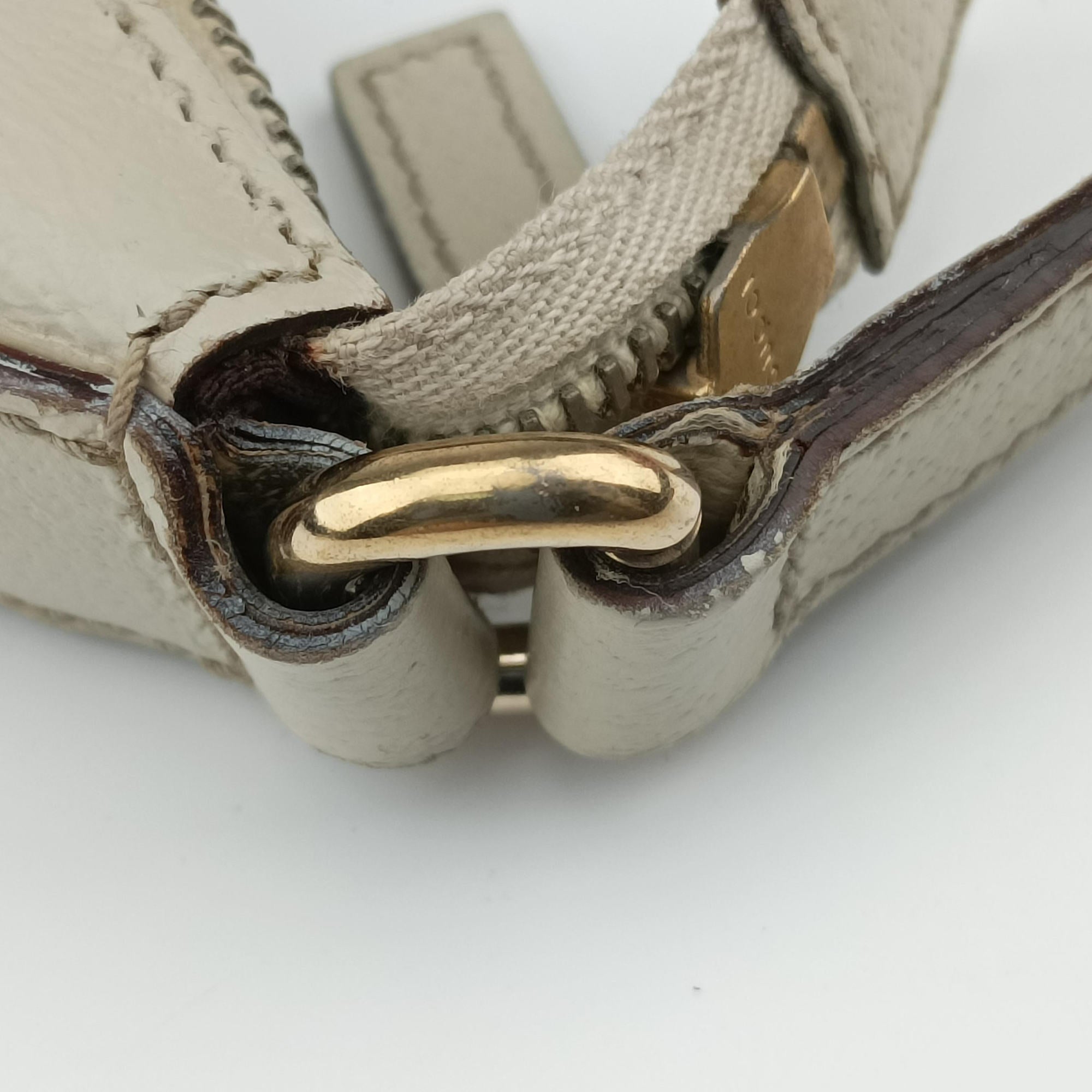 Charmy Hobo beige×White Canvas×Leather 153010 チャーミーホーボー ベージュ×ホワイト キャンバス×レザー 153010 