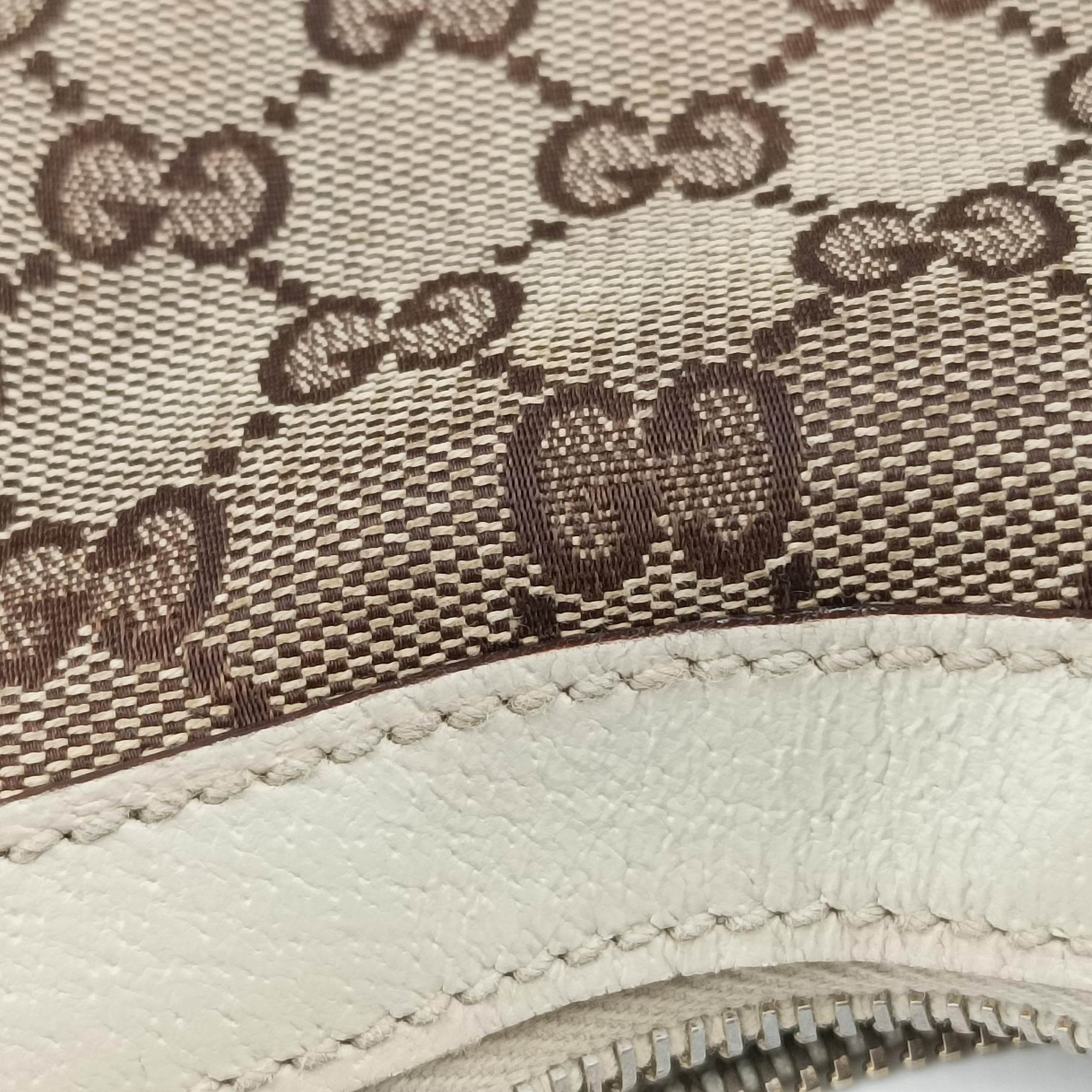 Charmy Hobo beige×White Canvas×Leather 153010 チャーミーホーボー ベージュ×ホワイト キャンバス×レザー 153010 
