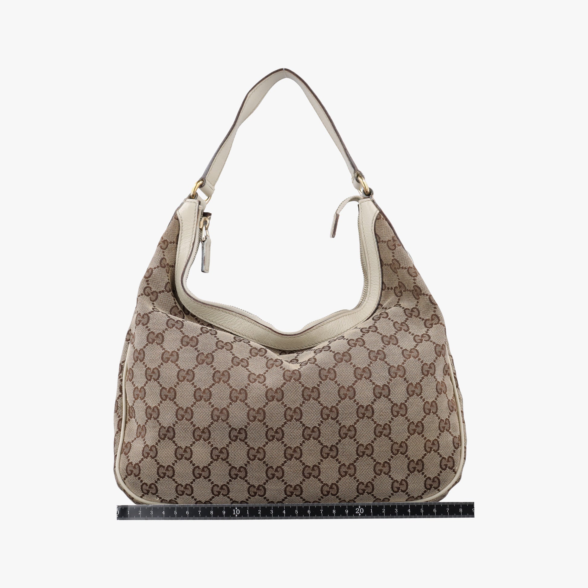 Charmy Hobo beige×White Canvas×Leather 153010 チャーミーホーボー ベージュ×ホワイト キャンバス×レザー 153010 