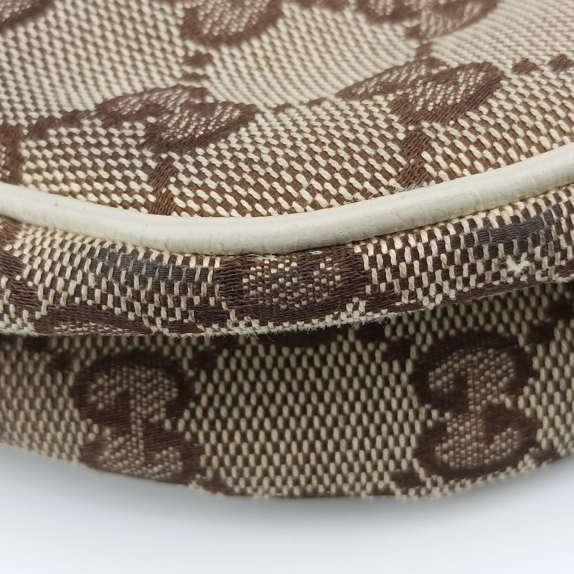 Charmy Hobo beige×White Canvas×Leather 153010 チャーミーホーボー ベージュ×ホワイト キャンバス×レザー 153010 