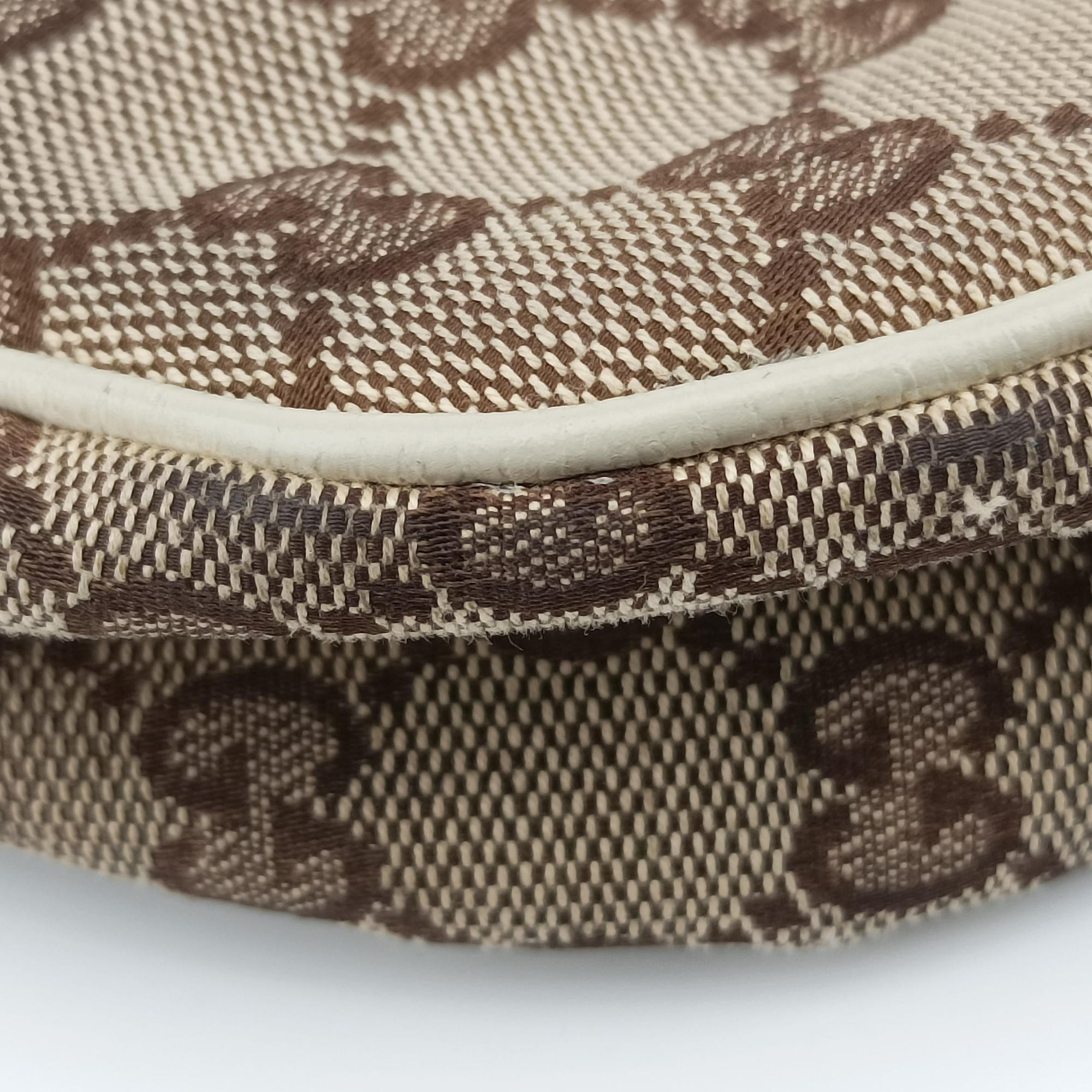 Charmy Hobo beige×White Canvas×Leather 153010 チャーミーホーボー ベージュ×ホワイト キャンバス×レザー 153010 