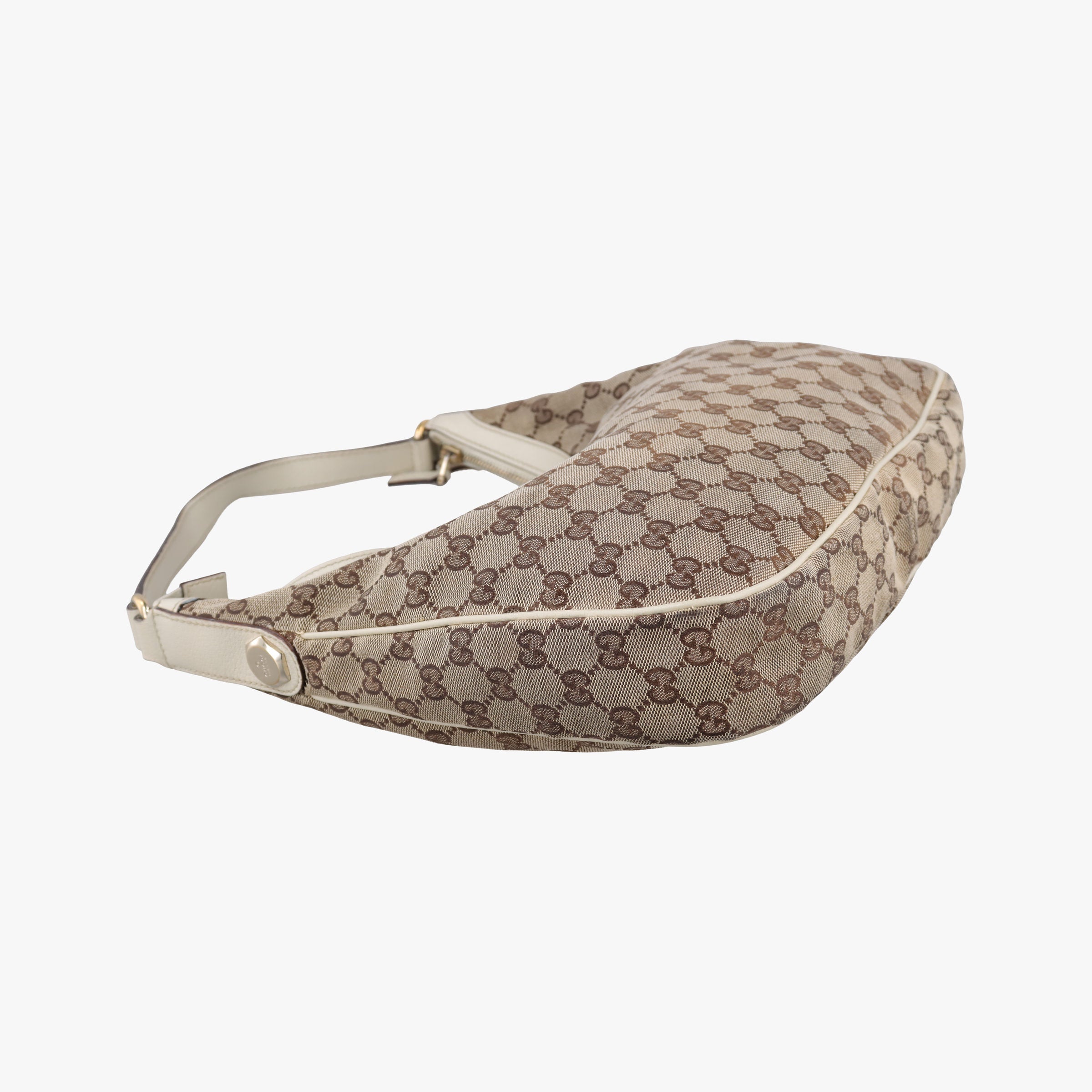 Charmy Hobo beige×White Canvas×Leather 153010 チャーミーホーボー ベージュ×ホワイト キャンバス×レザー 153010 