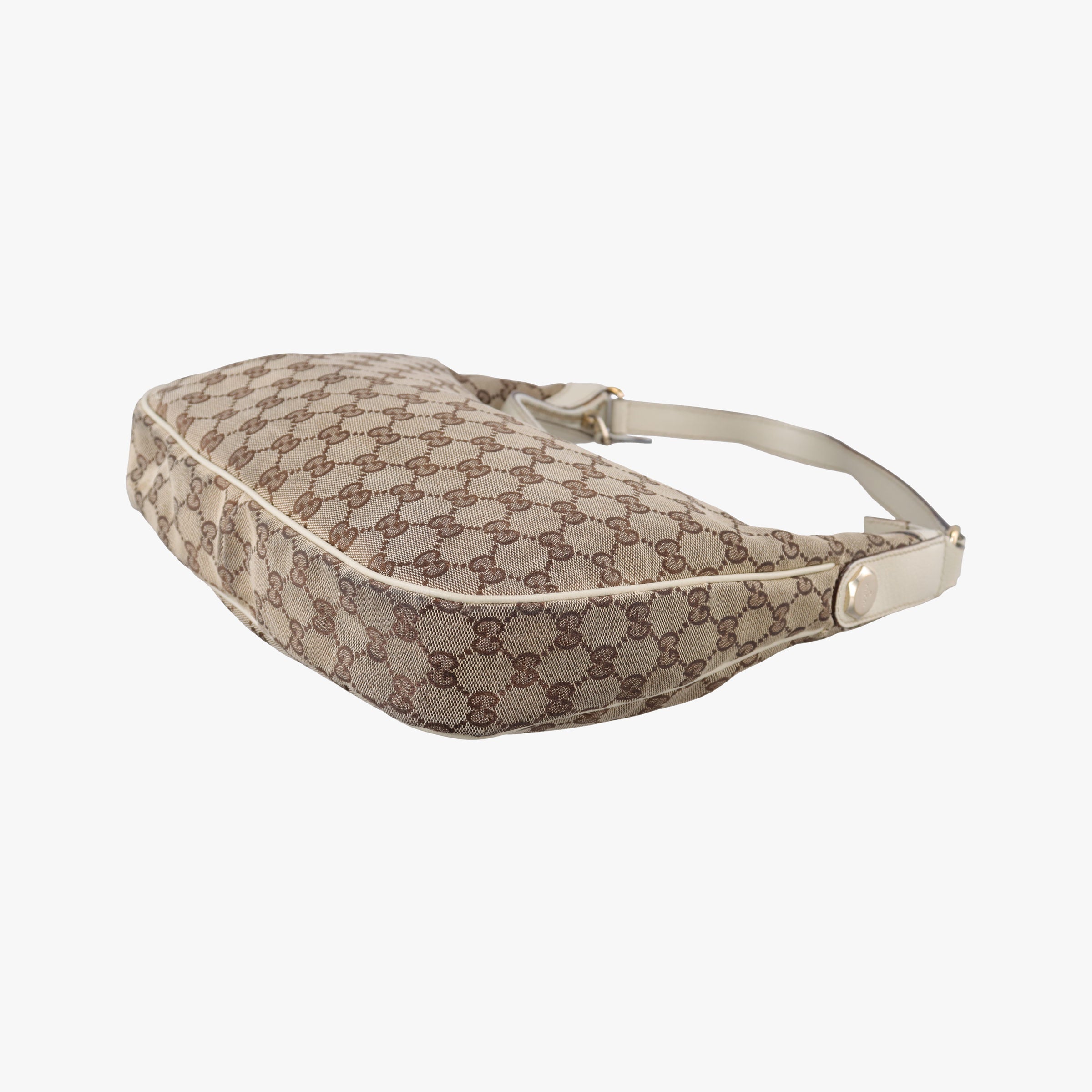 Charmy Hobo beige×White Canvas×Leather 153010 チャーミーホーボー ベージュ×ホワイト キャンバス×レザー 153010 