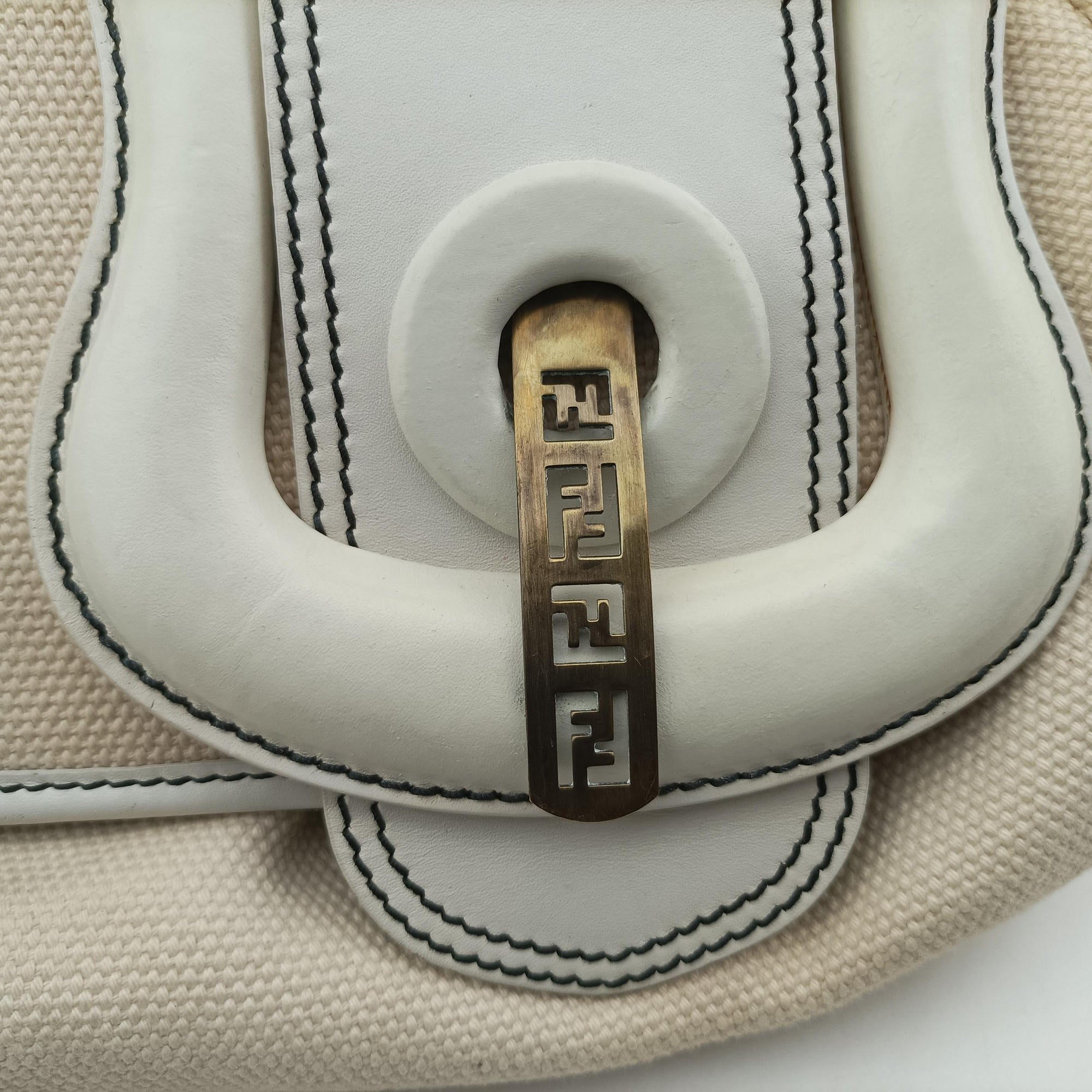 B Bag White canvas×leather 8BNI63 2384-8BNI63-UP4-068Bバッグ ホワイト  キャンバス ×レザー 8BNI63 2384-8BNI63-UP4-068