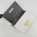 triangle logo White SAFFIANO Leather 1BP006 62Bトライアングルロゴ ホワイト サフィアーノレザー 1BP006 62B