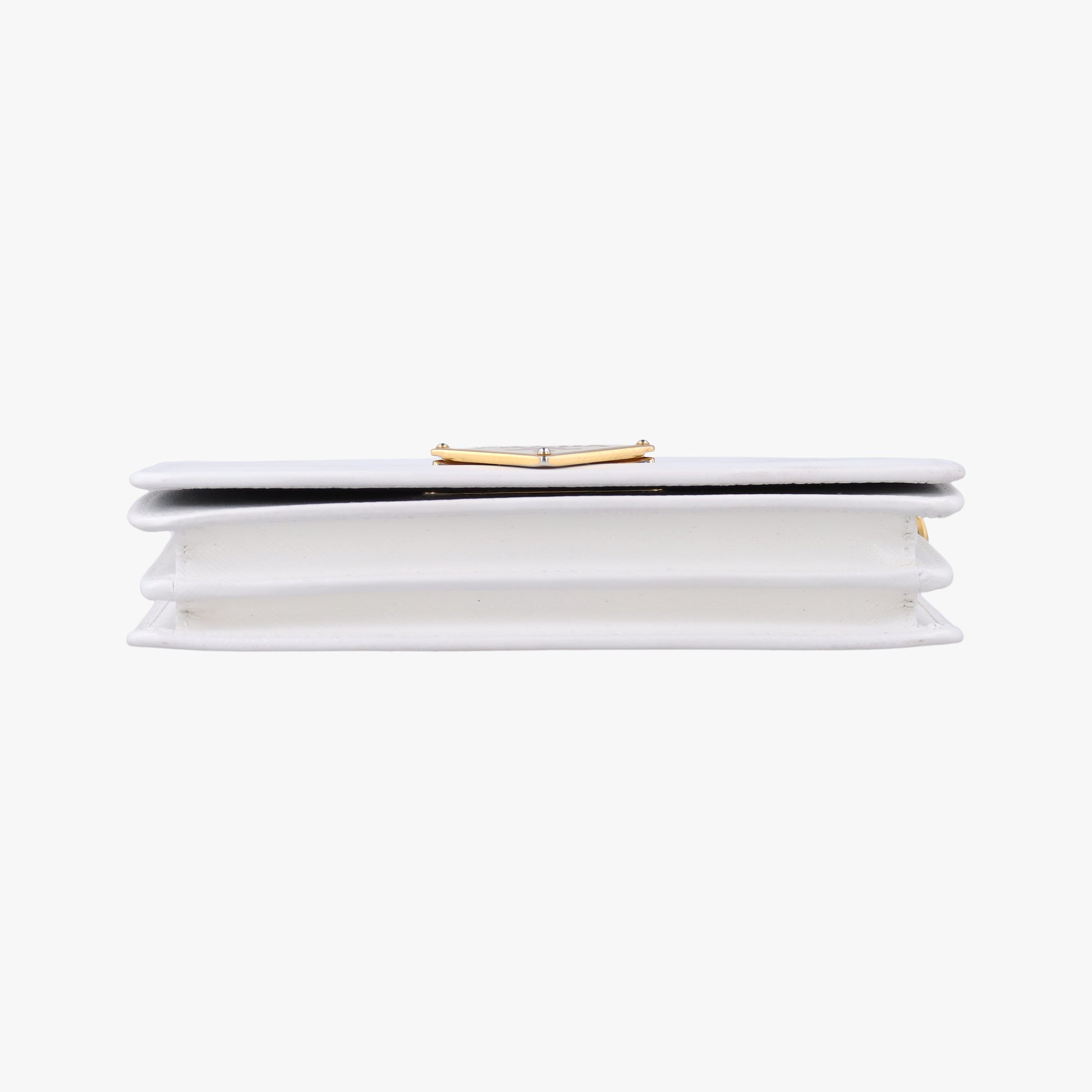 triangle logo White SAFFIANO Leather 1BP006 62Bトライアングルロゴ ホワイト サフィアーノレザー 1BP006 62B