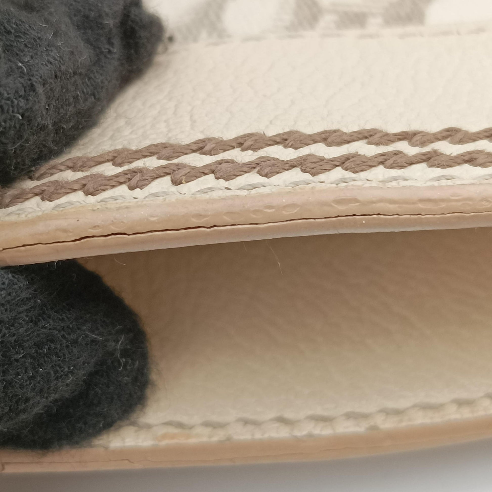 Trotter Flower Line White x Beige x Multicolor Canvas × Leather 05-BO-0035トロッター フラワーライン ホワイト×ベージュ×マルチカラー キャンバス×レザー 05-BO-0035
