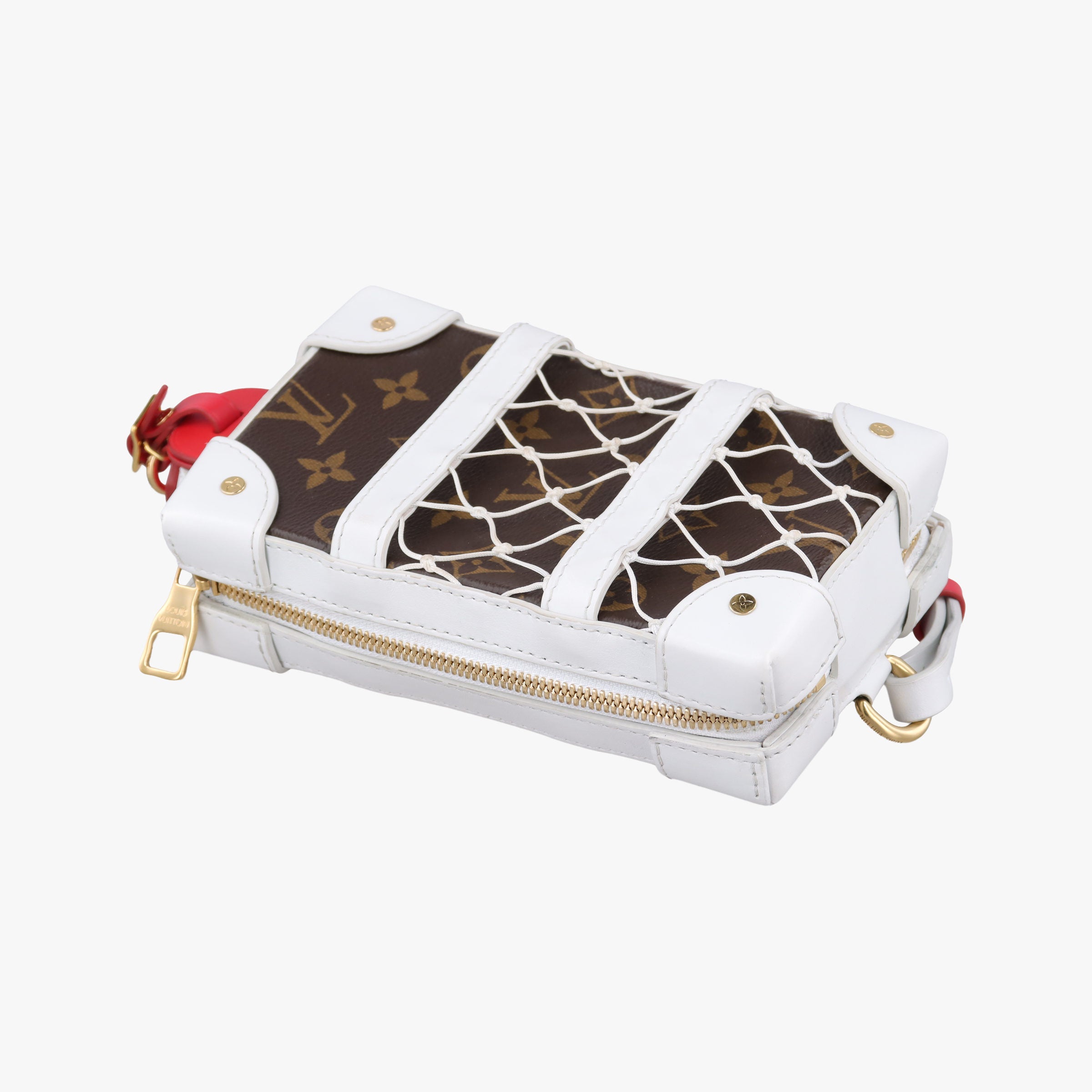 LVxNBA Soft Trunk Phone Box brown×white Monogram Canvas×calf leather M80102 TJ4250LVxNBA ソフトトランク フォーンボックス モノグラム/ブラウン×ホワイト モノグラムキャンバス×カーフレザー M80102 TJ4250