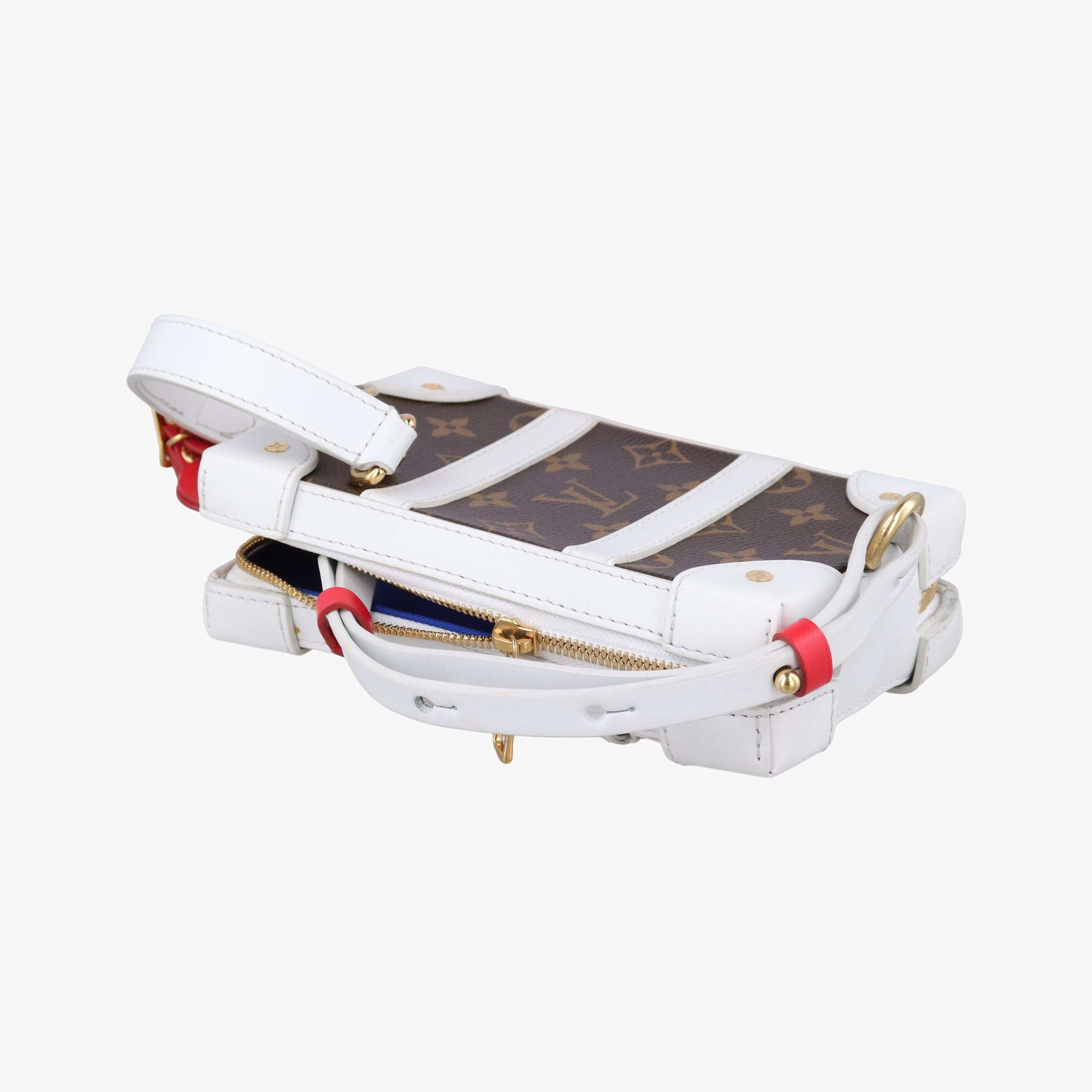 LVxNBA Soft Trunk Phone Box brown×white Monogram Canvas×calf leather M80102 TJ4250LVxNBA ソフトトランク フォーンボックス モノグラム/ブラウン×ホワイト モノグラムキャンバス×カーフレザー M80102 TJ4250