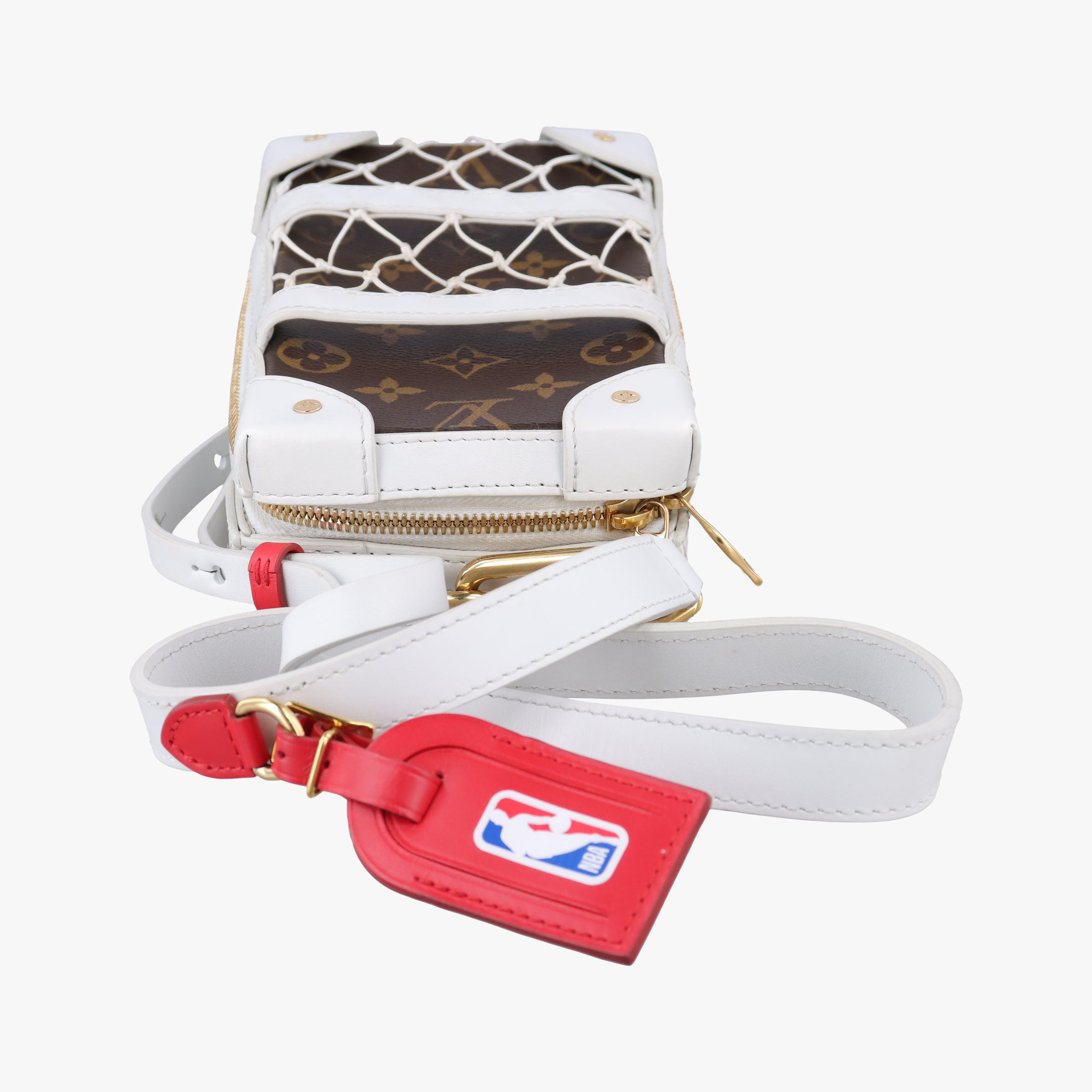 LVxNBA Soft Trunk Phone Box brown×white Monogram Canvas×calf leather M80102 TJ4250LVxNBA ソフトトランク フォーンボックス モノグラム/ブラウン×ホワイト モノグラムキャンバス×カーフレザー M80102 TJ4250