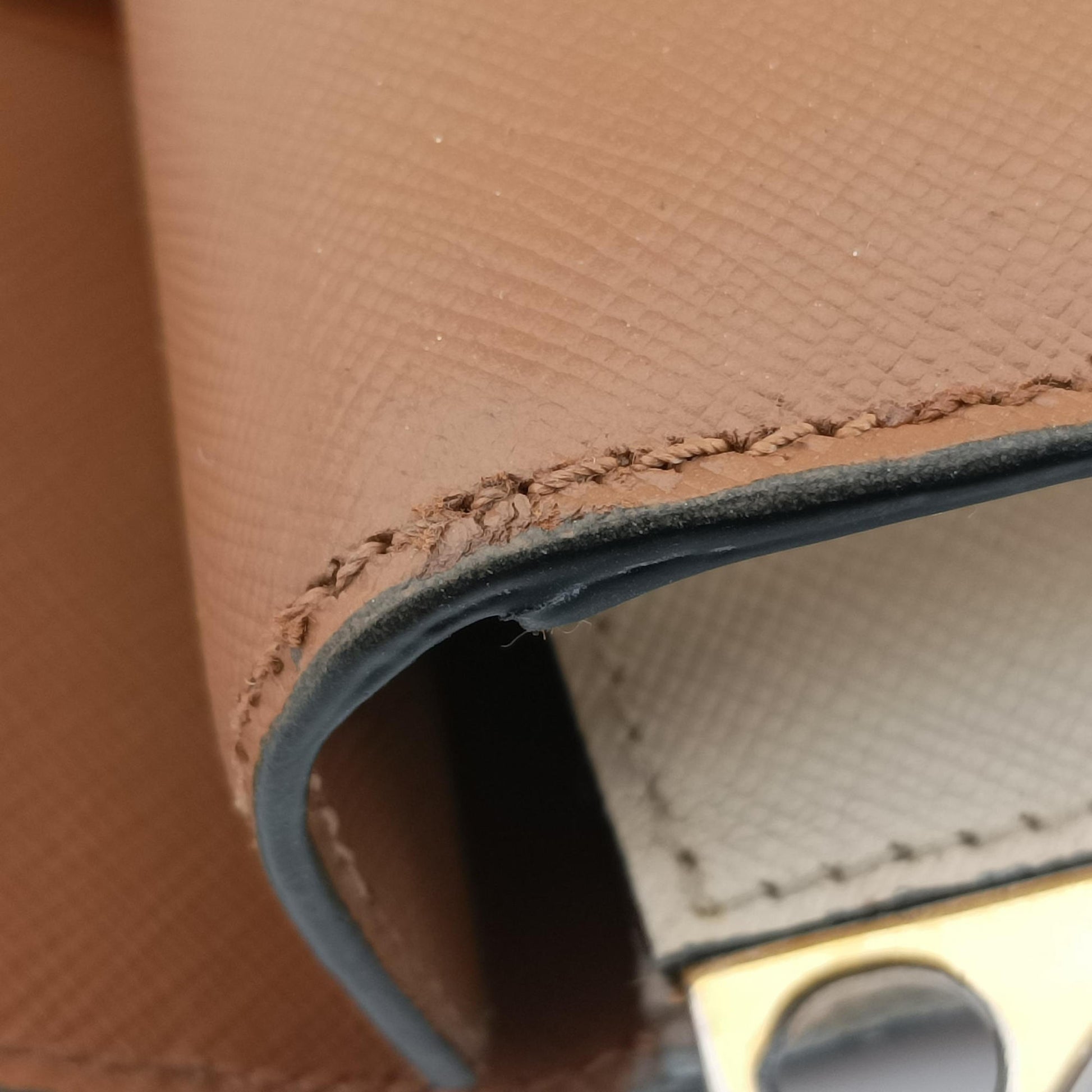 Bicolor Box Brown×White Saffiano Leather 117バイカラーボックス ブラウン×ホワイト サフィアーノレザー 117