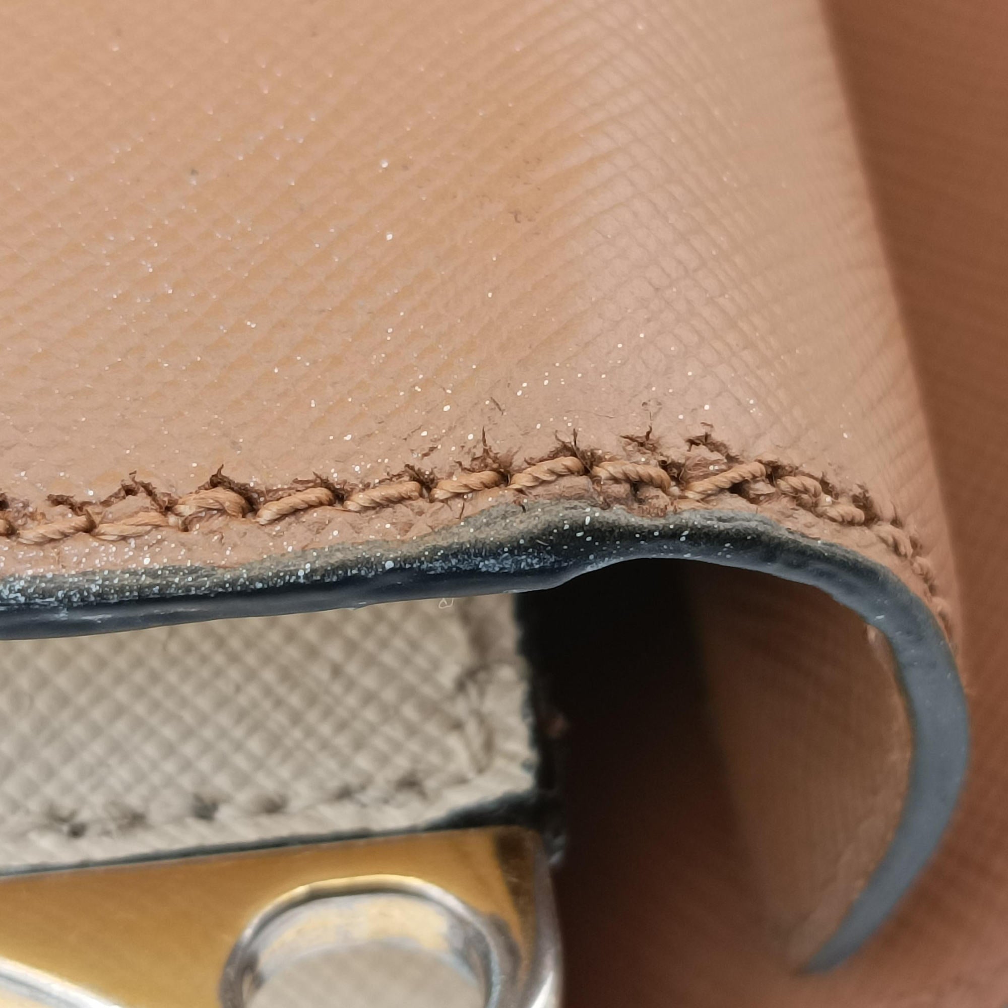 Bicolor Box Brown×White Saffiano Leather 117バイカラーボックス ブラウン×ホワイト サフィアーノレザー 117
